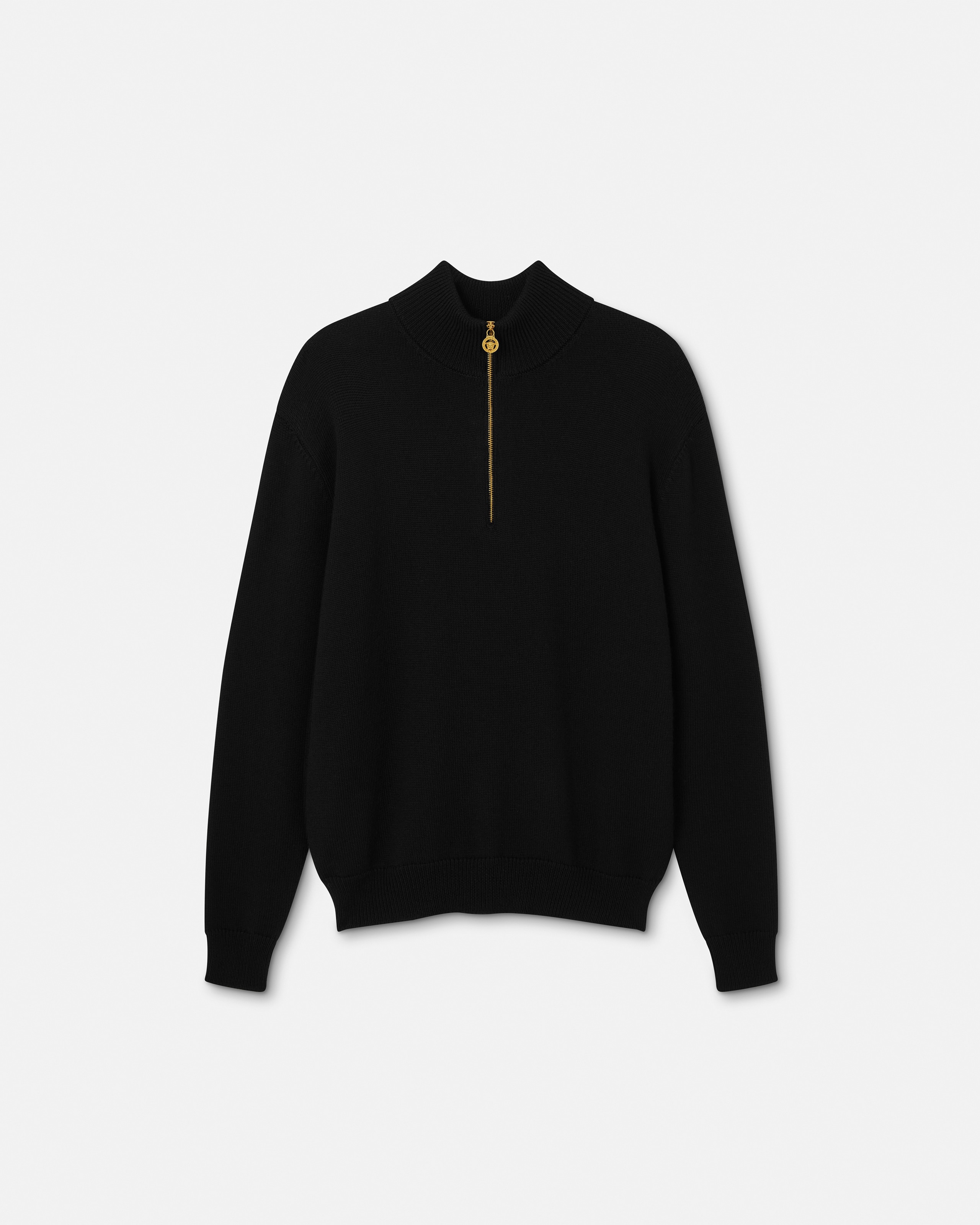 Wool-Blend Half-Zip Knit Sweater
