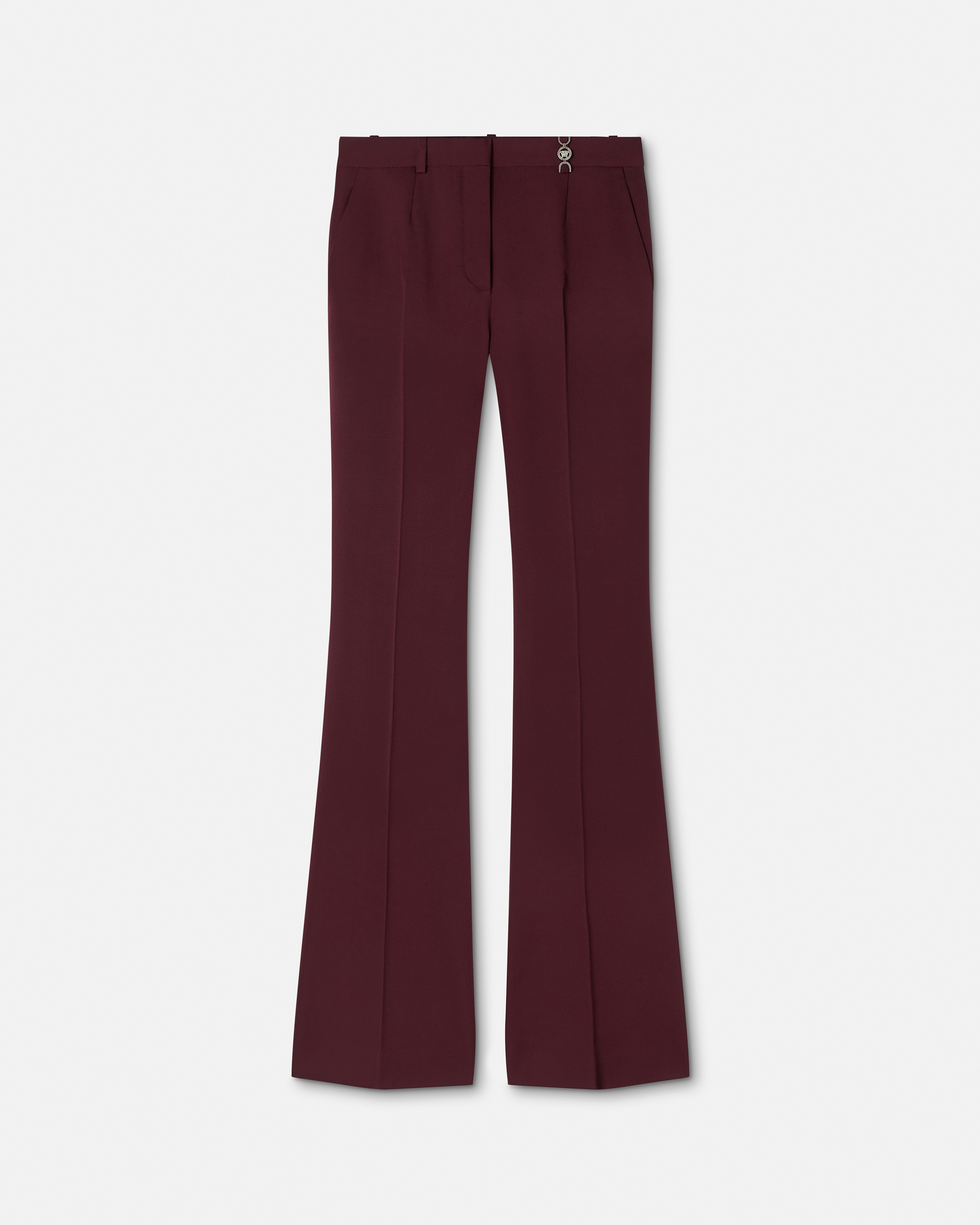Versace Pantalon Évasé Medusa '95 In Burgundy