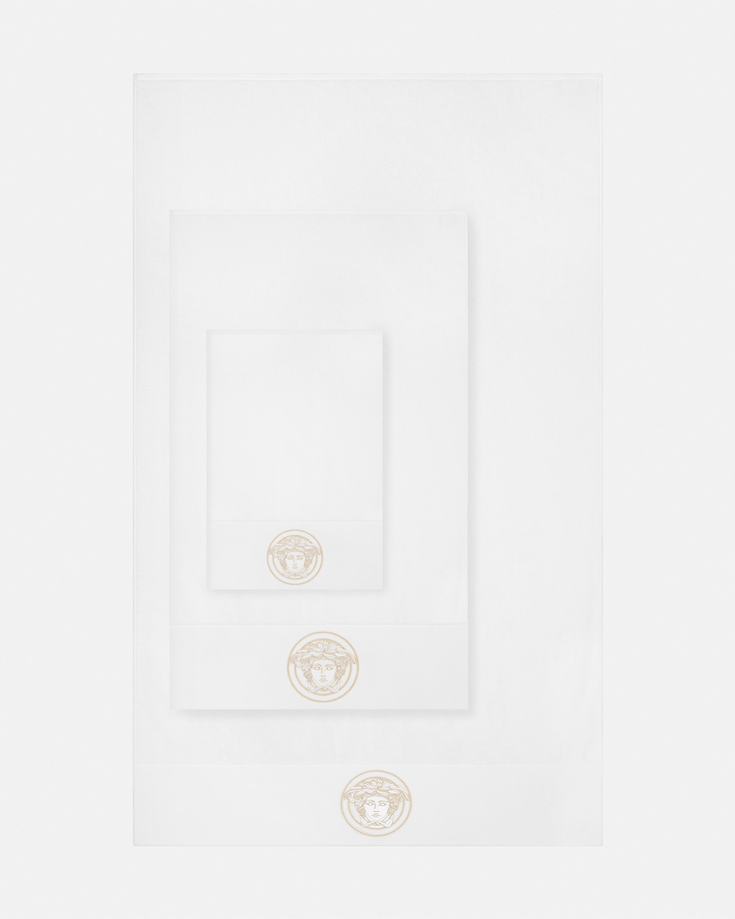 Versace Medusa Gala Set De 5 Serviettes In Blanc