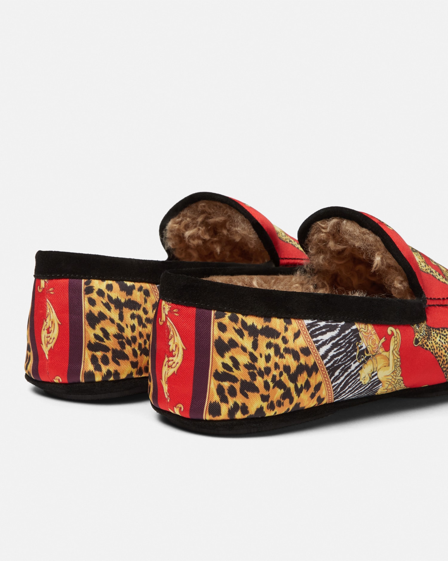 Wild Cats Faux-Fur Slippers