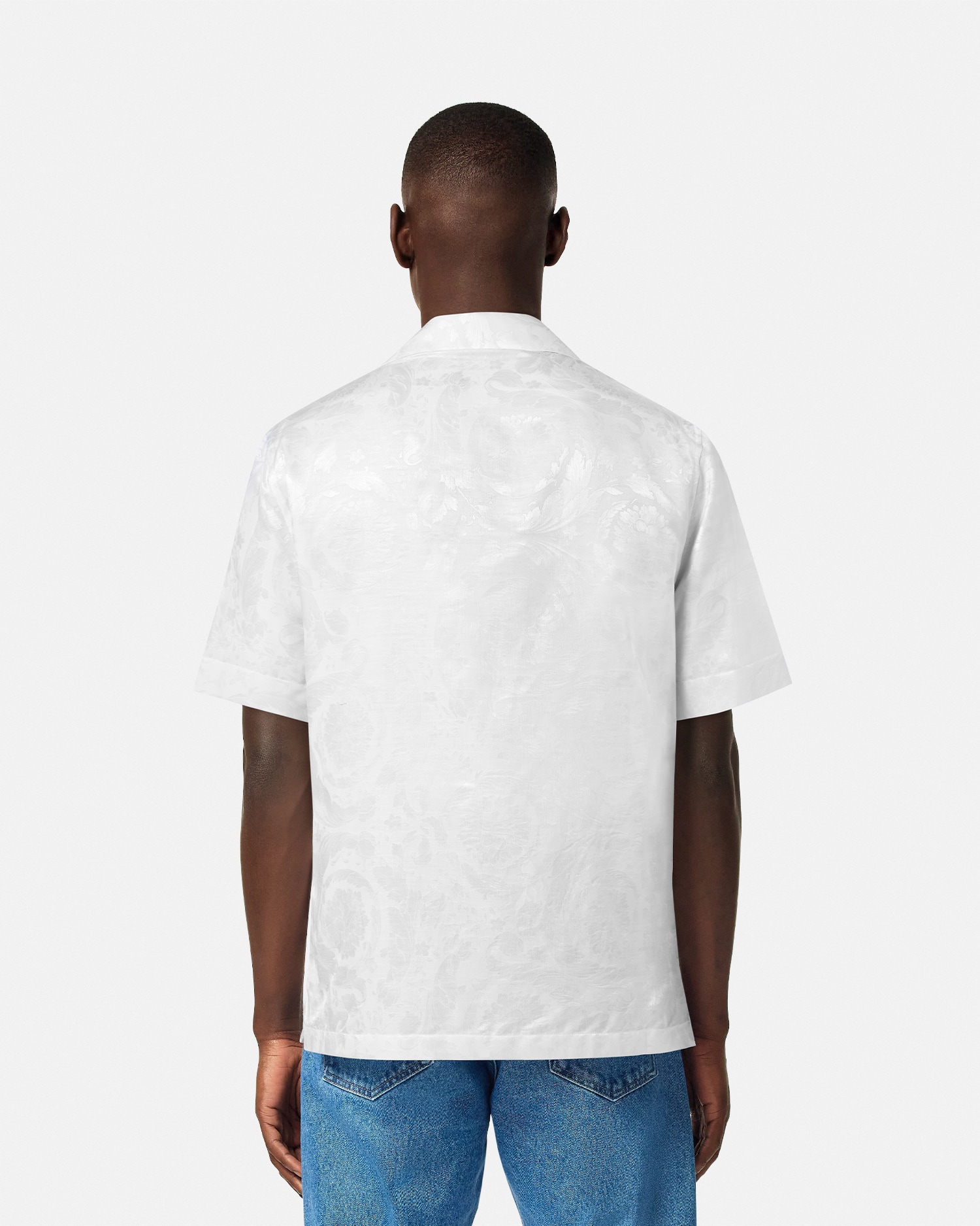 Barocco Jacquard Silk-Blend Shirt