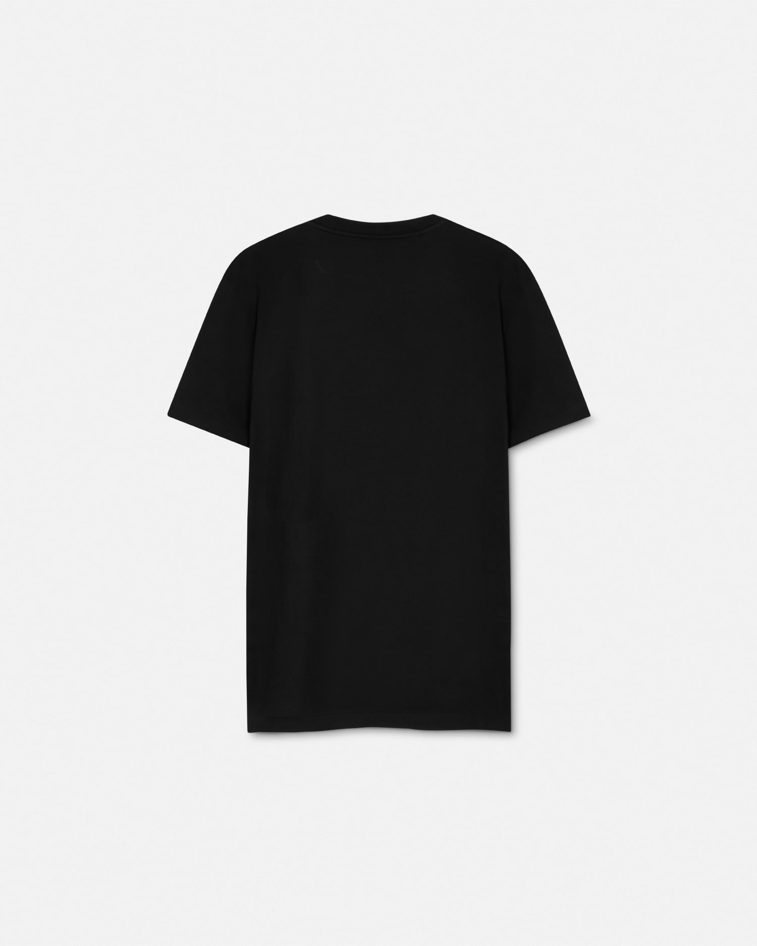 Embellished Cotton-Jersey T-Shirt Black | VERSACE US