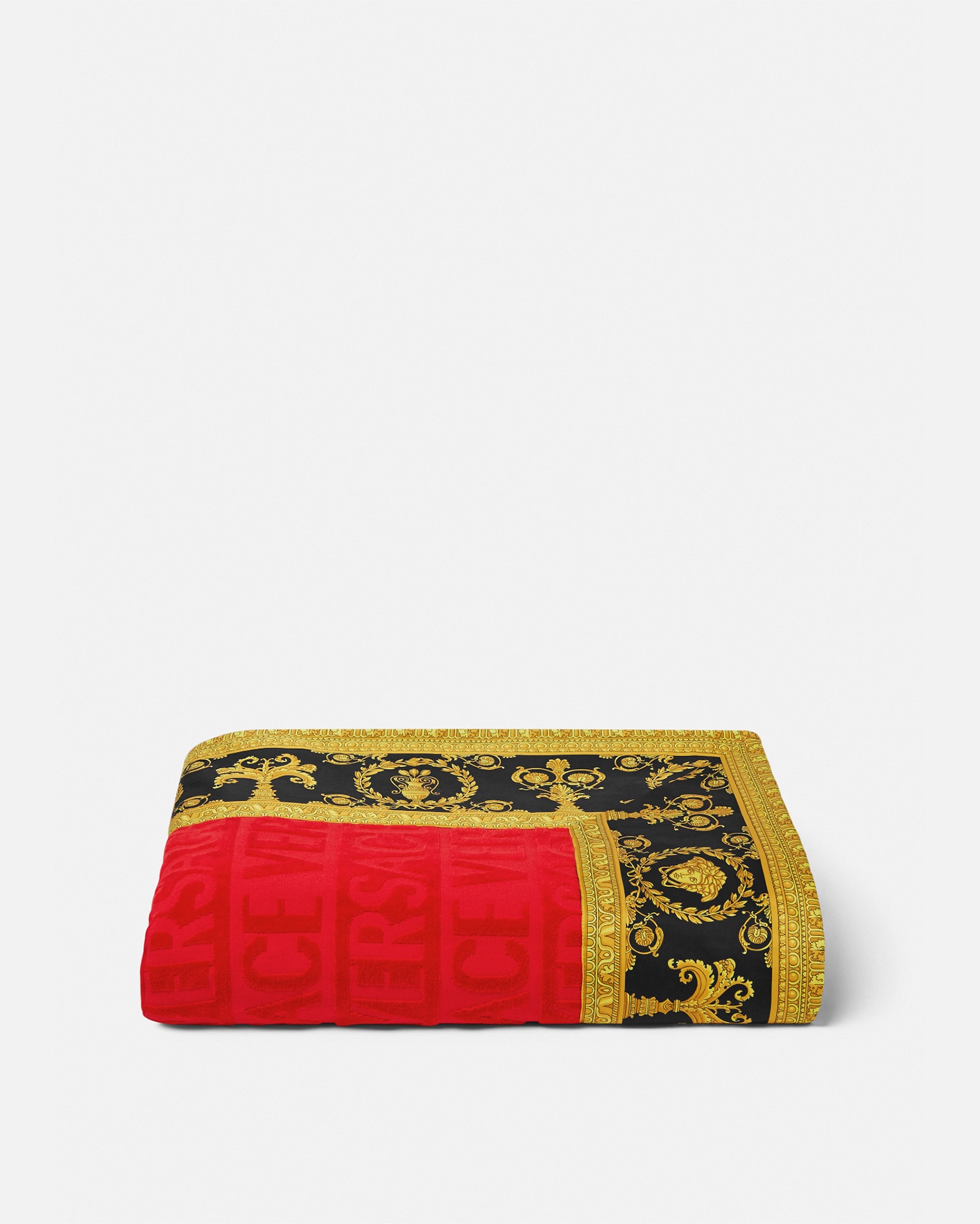 水着・ビーチグッズその他 VERSACE HOME 'Barocco' beach towel Black  ZTO191401ZCOSP052 I ♡ Baroque Beach Towel Black | VERSACE US