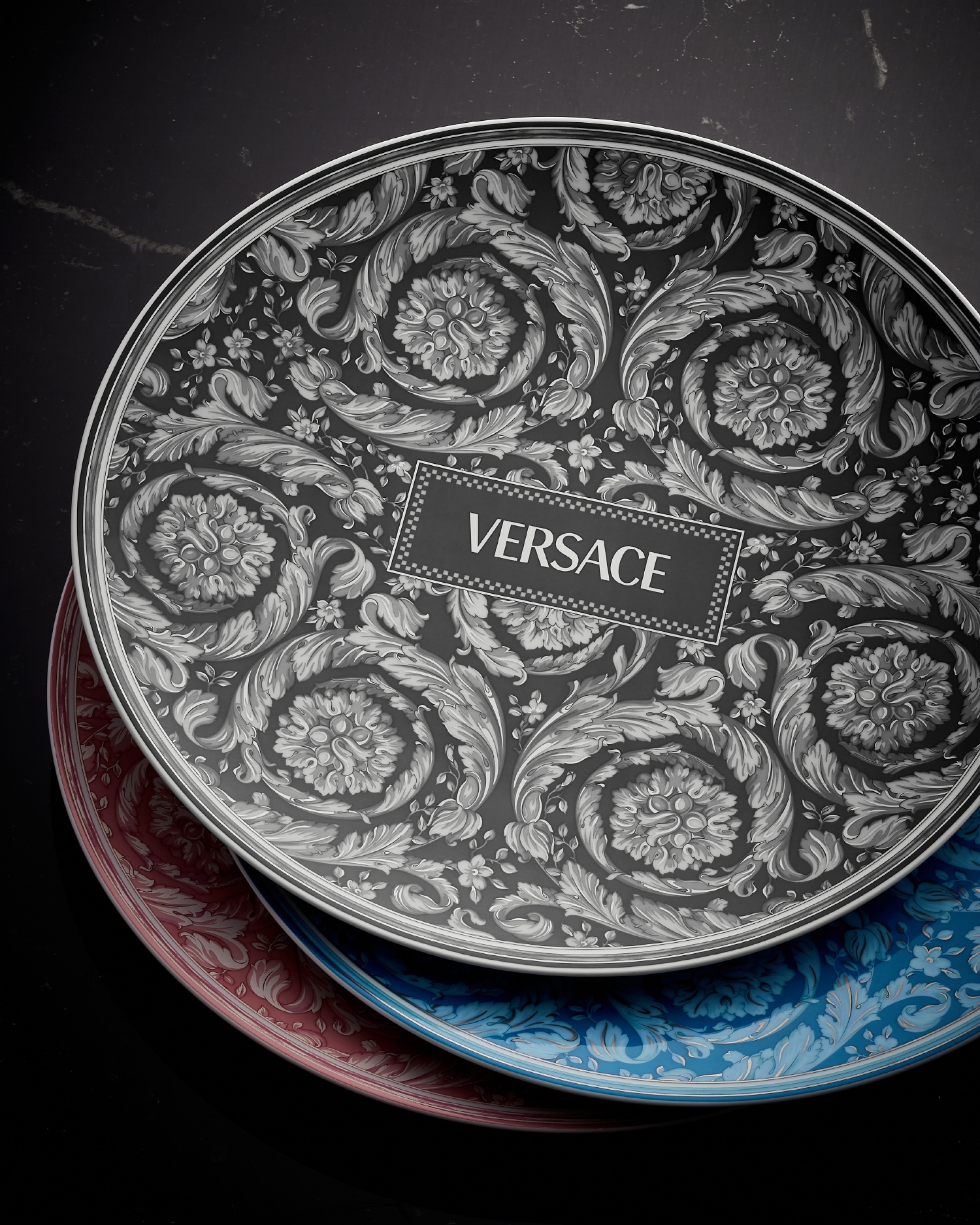 VERSACE ASSIETTE DE PRÉSENTATION BAROCCO HAZE 33 CM