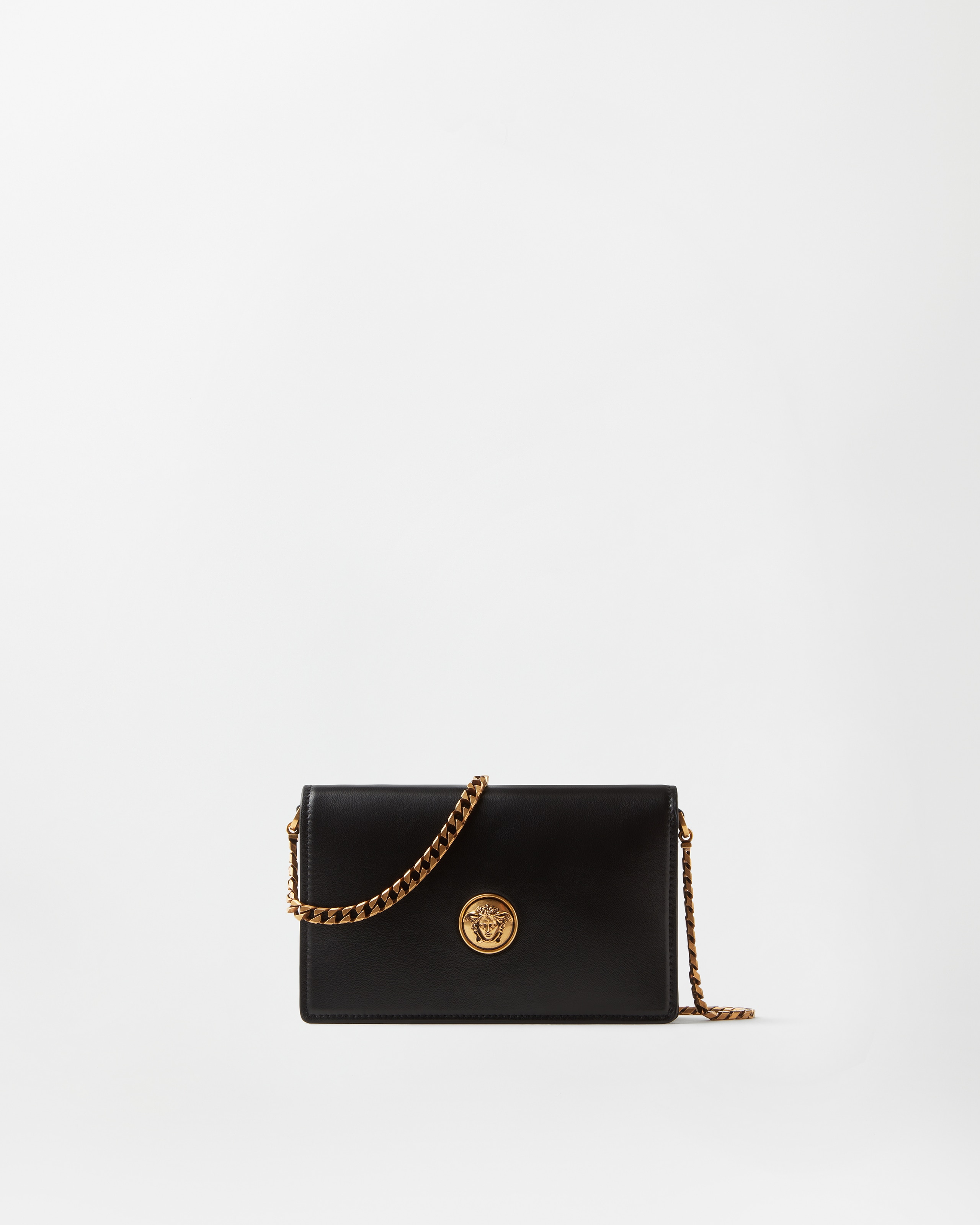 Versace Emblème Nappa Mini Bag In Black