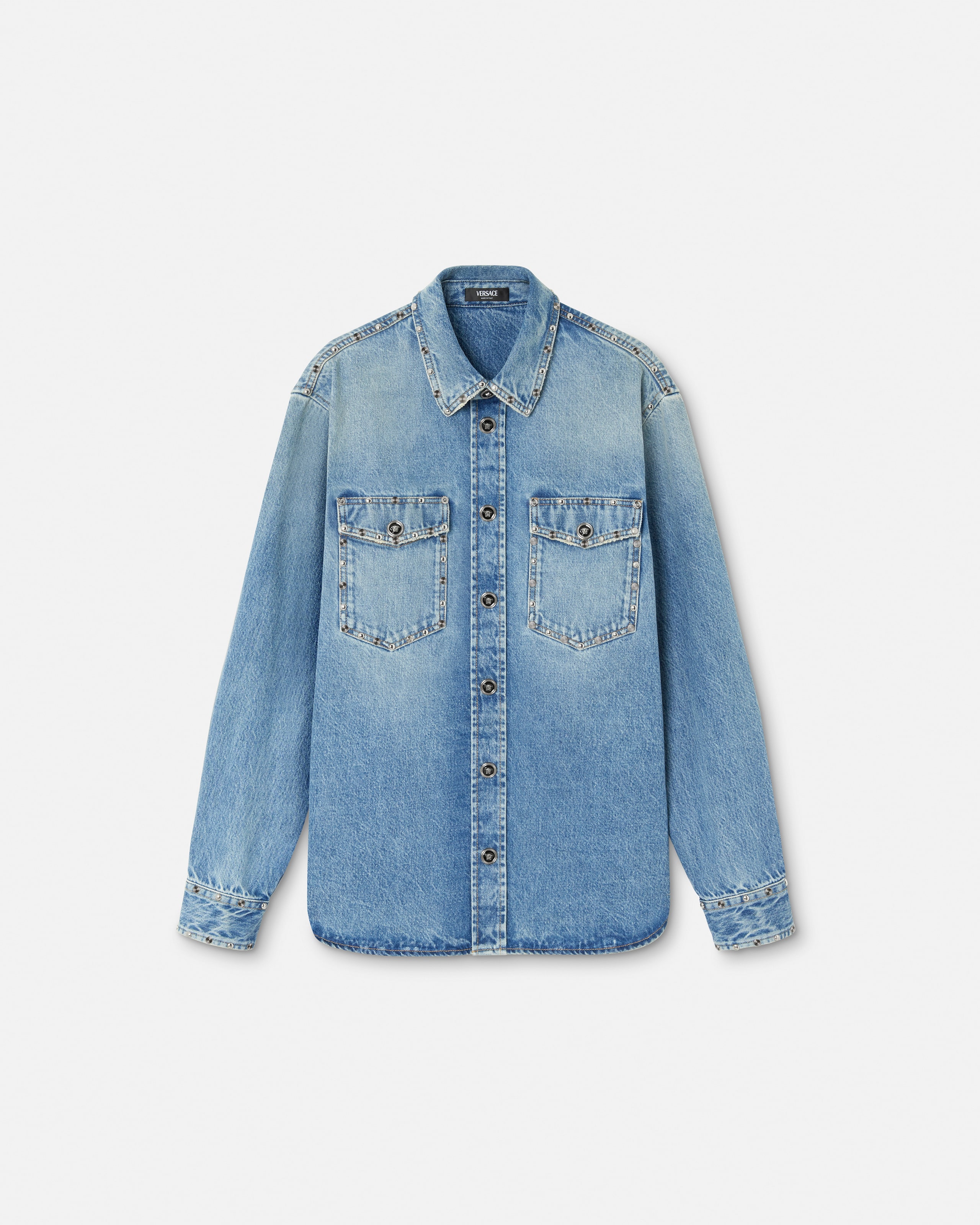 Embellished Denim Overshirt