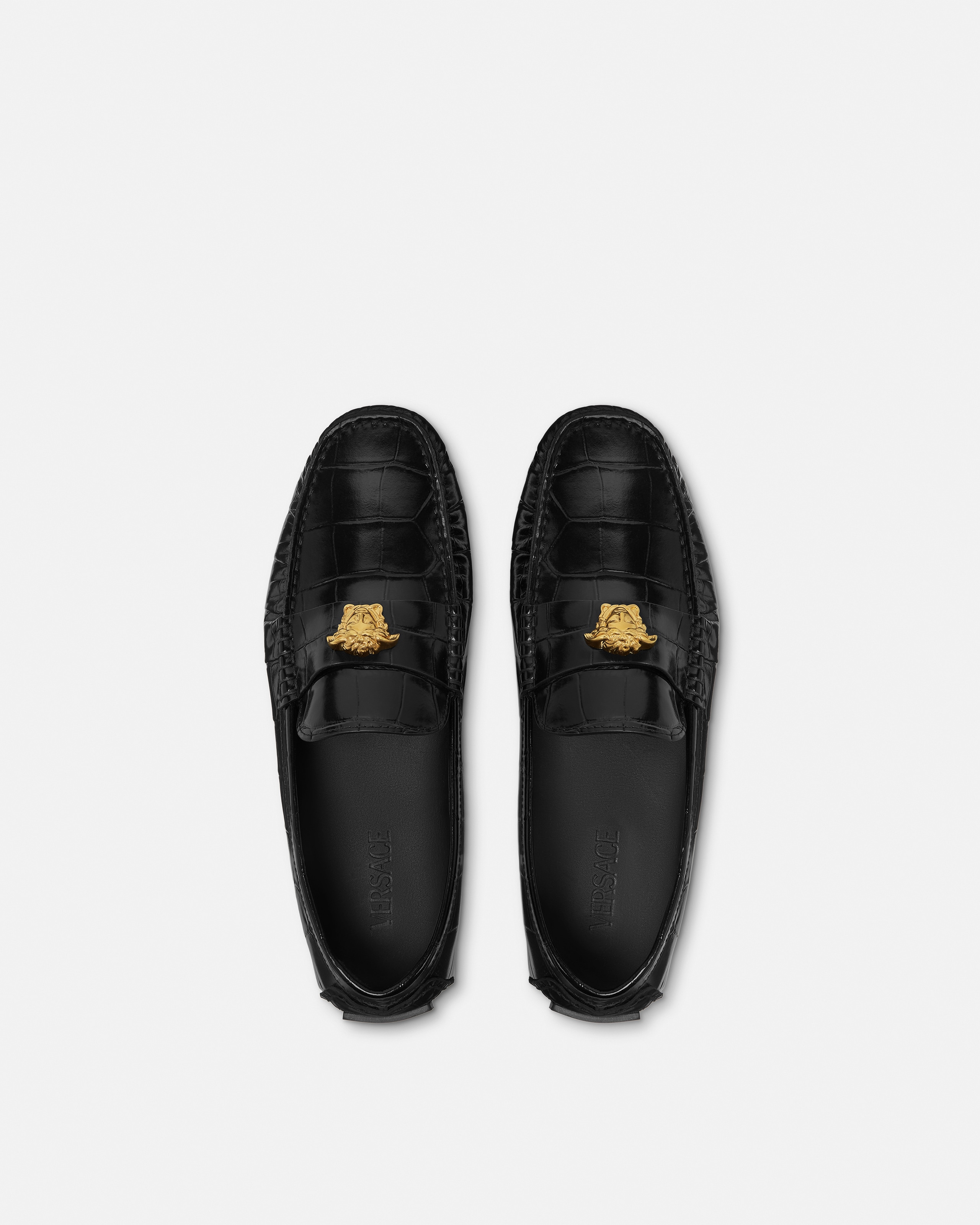 Medusa Leather Driver Shoes