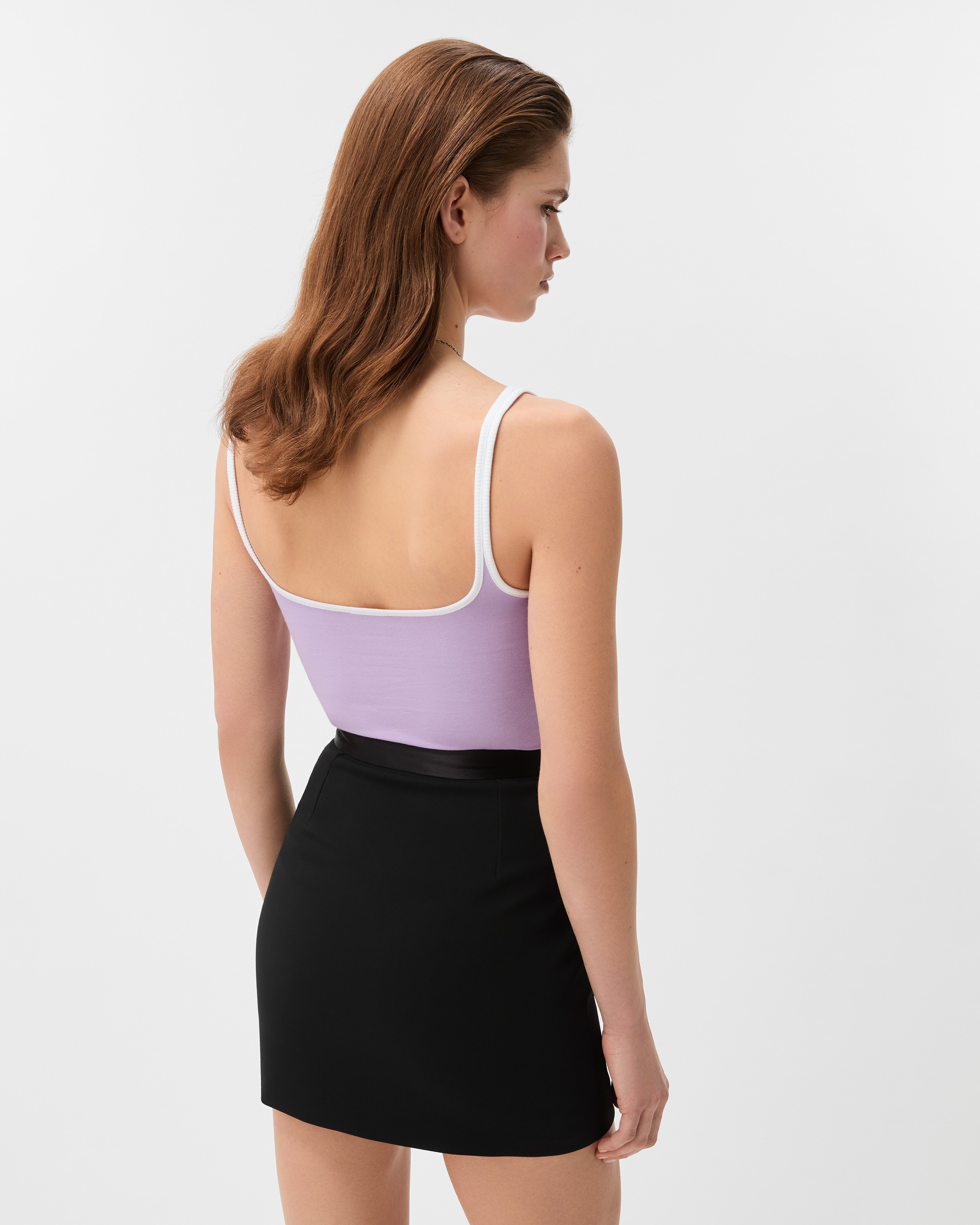 Embroidered-Logo Stretch Cotton-Jersey Tank Top Purple | VERSACE US