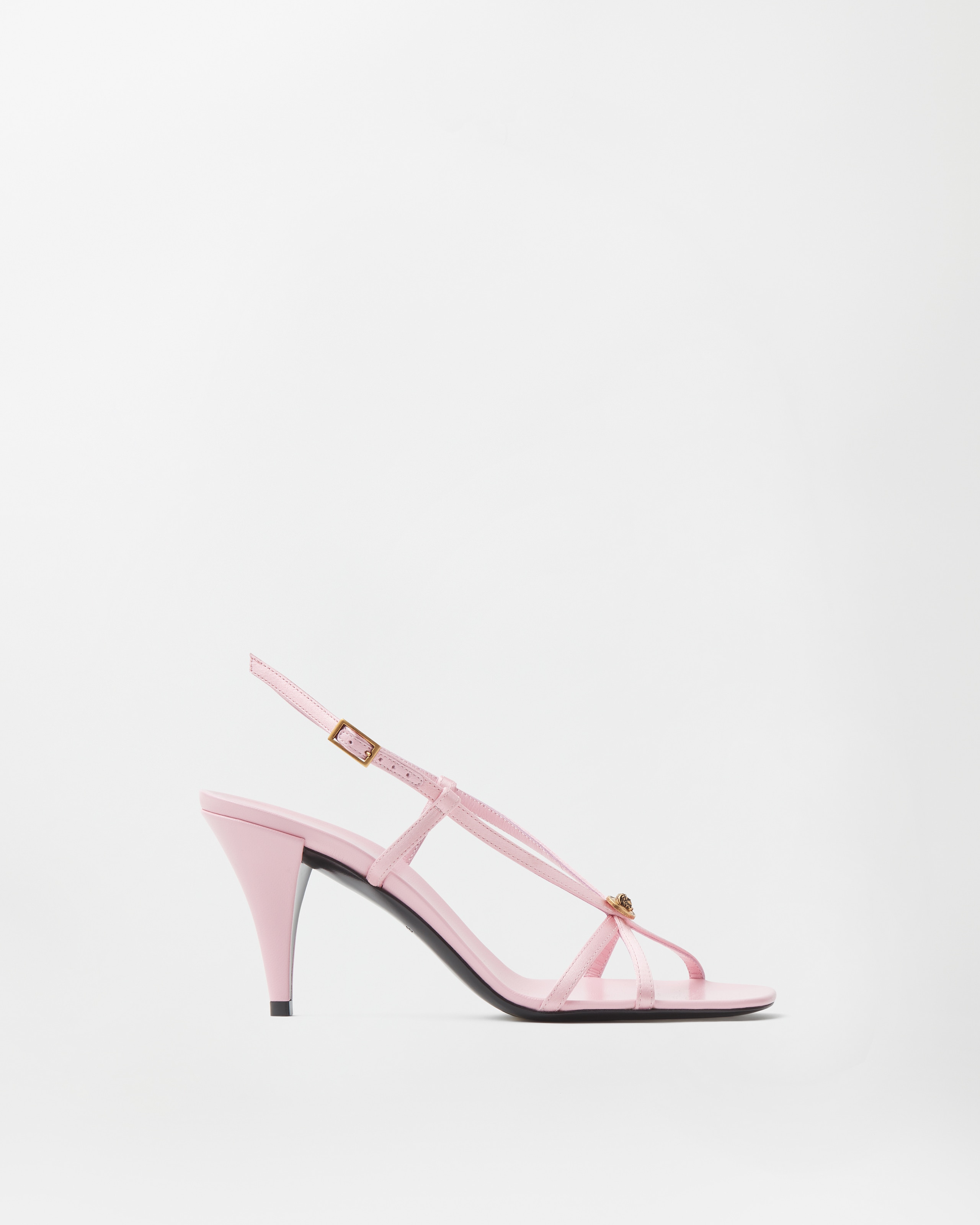 Versace Valentina Satin Sandals 80 Mm In Pink