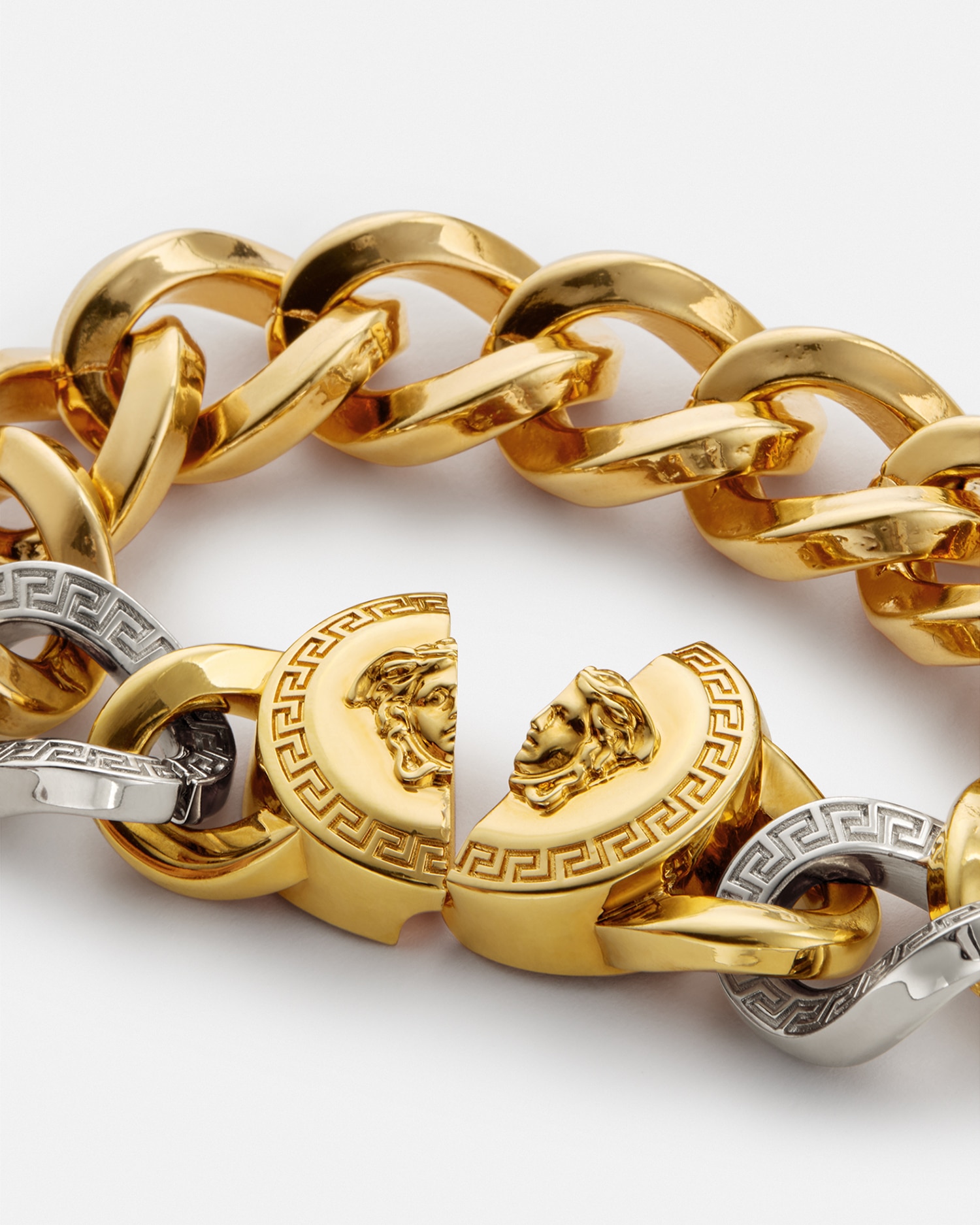 Shop Versace Medusa Chain Bracelet In Gold