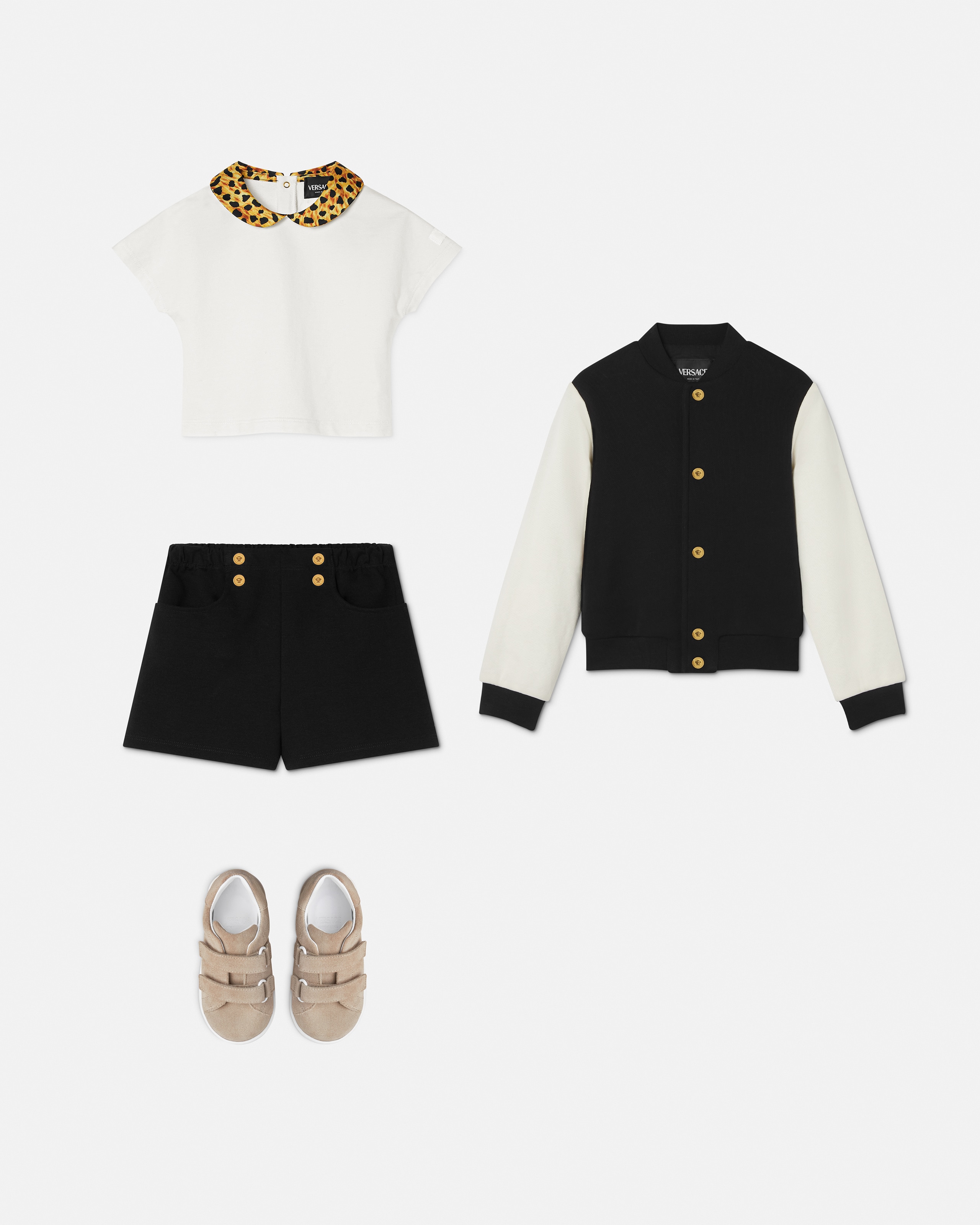 Versace Kids Printed Cotton-jersey T-shirt In White