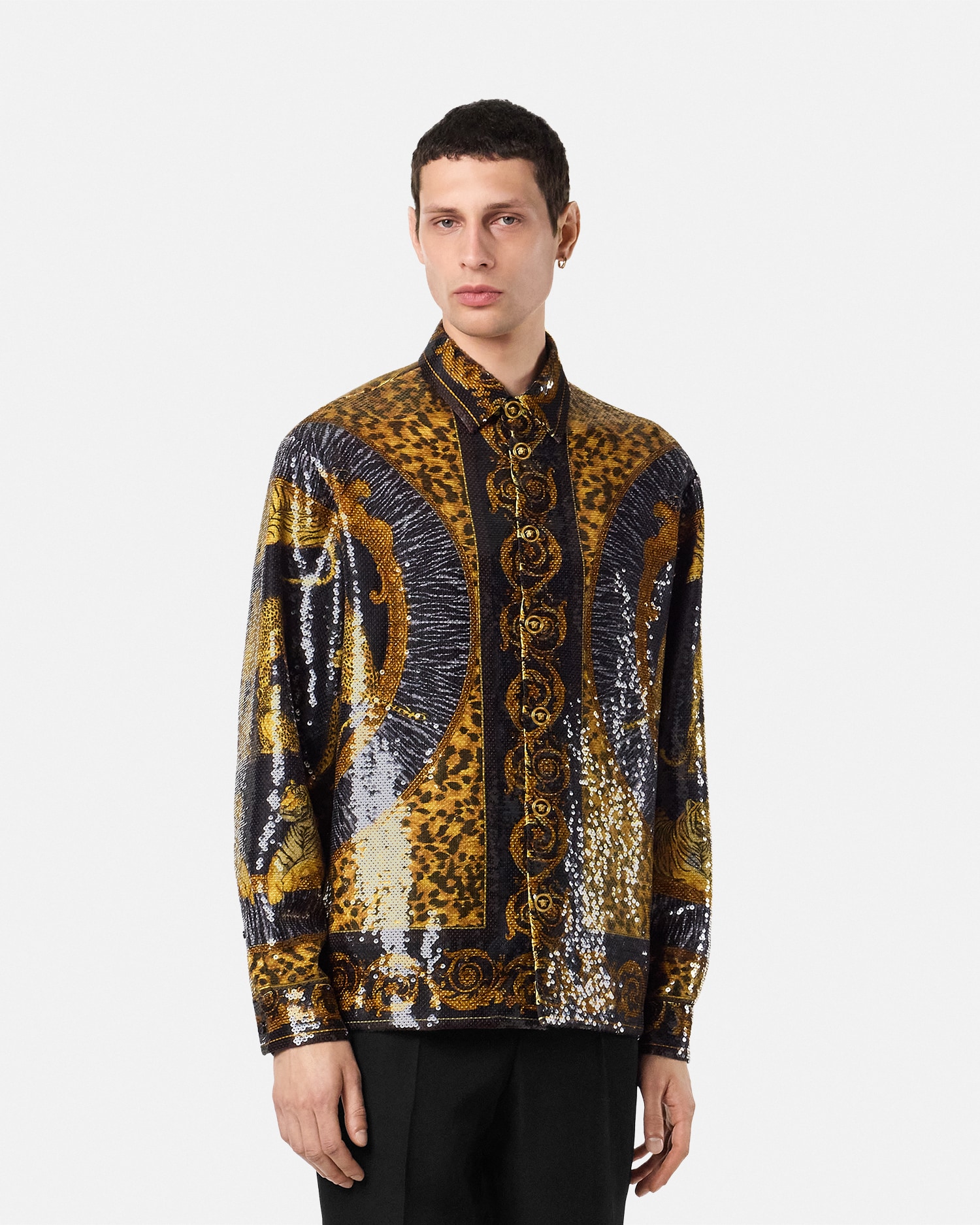 Embroidered Wild Cats Overshirt
