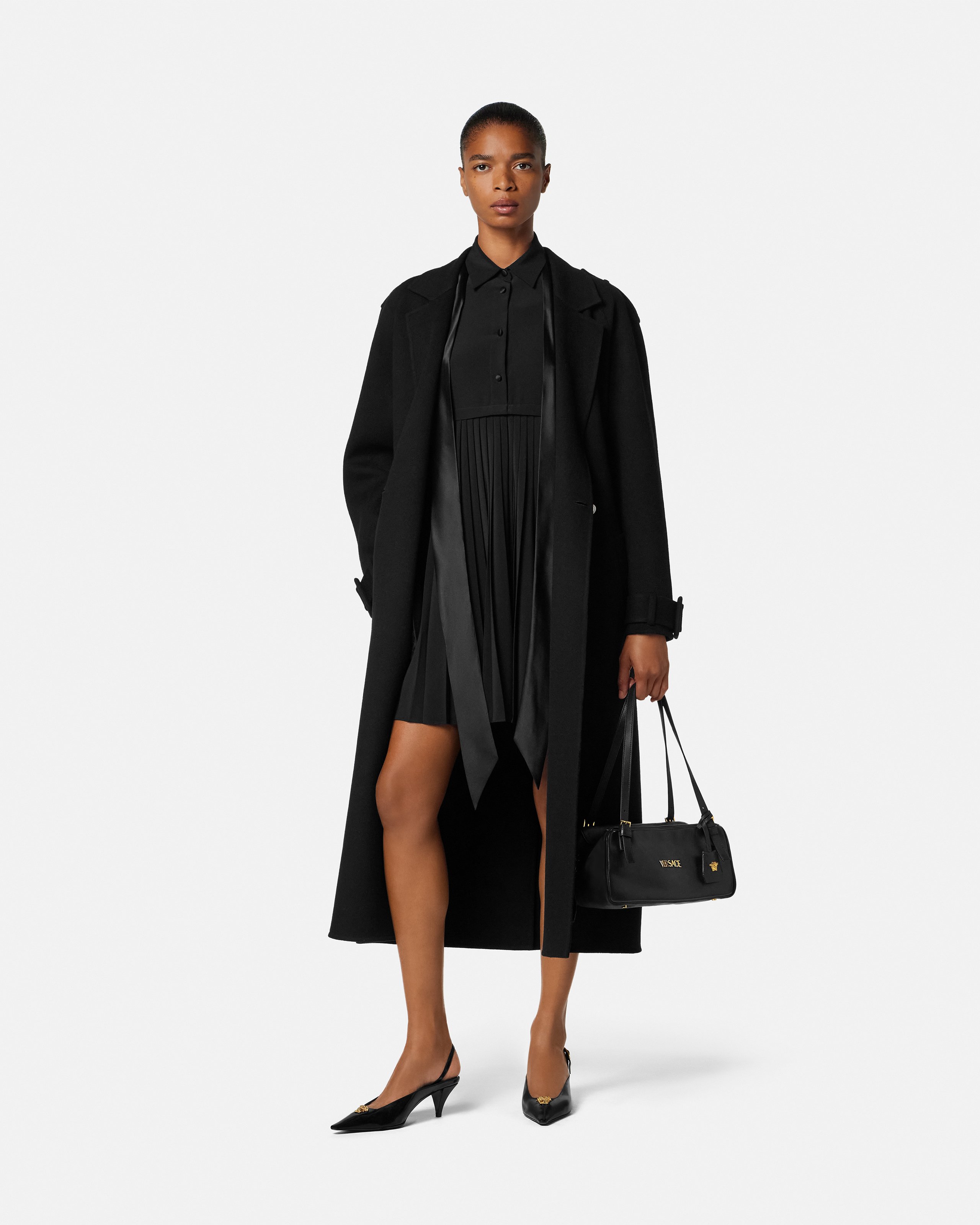 Crêpe de Chine Lavallière Mini Dress