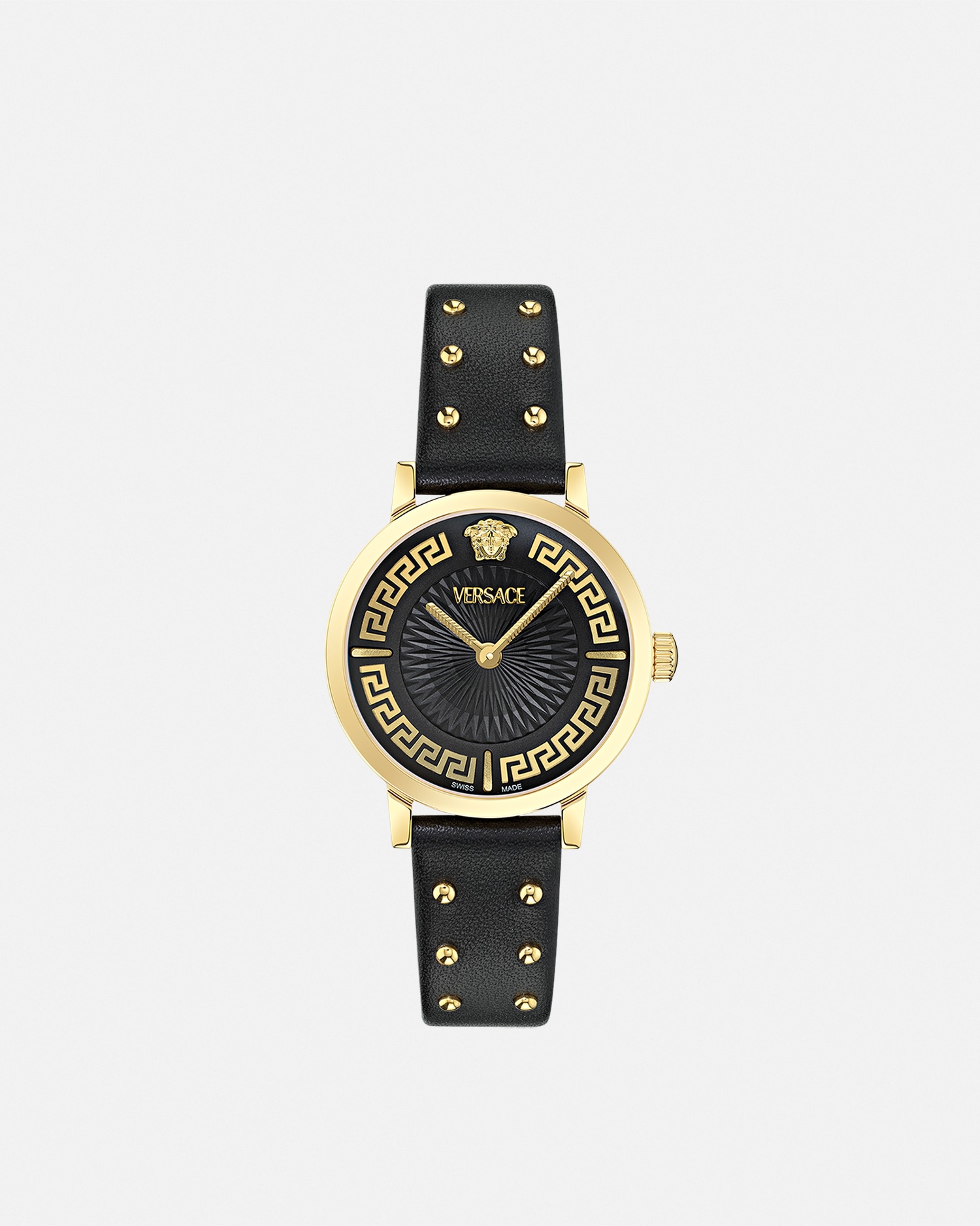 Versace Greca Fortuna Watch In Black