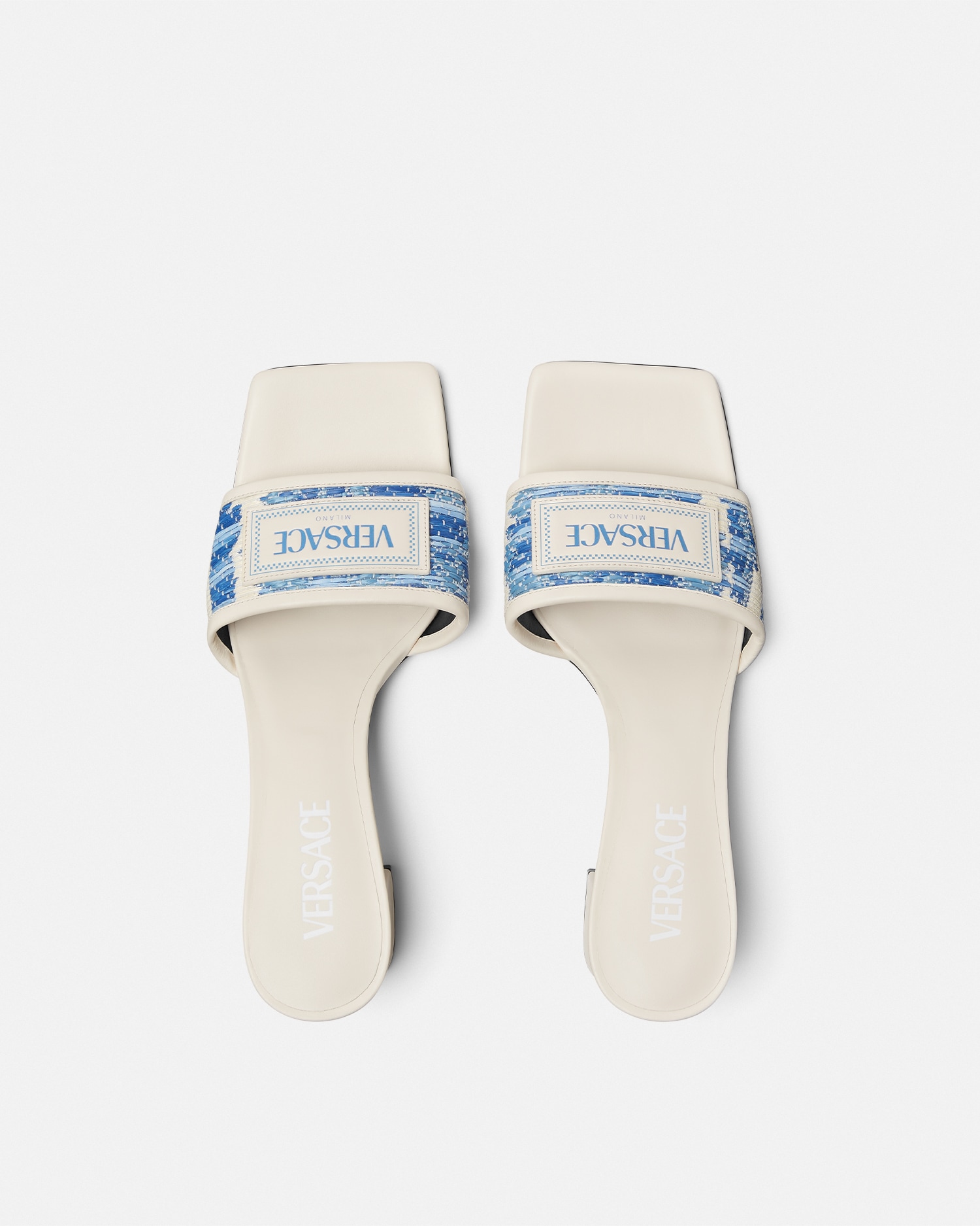 Theia Barocco Raffia Mules 55 mm