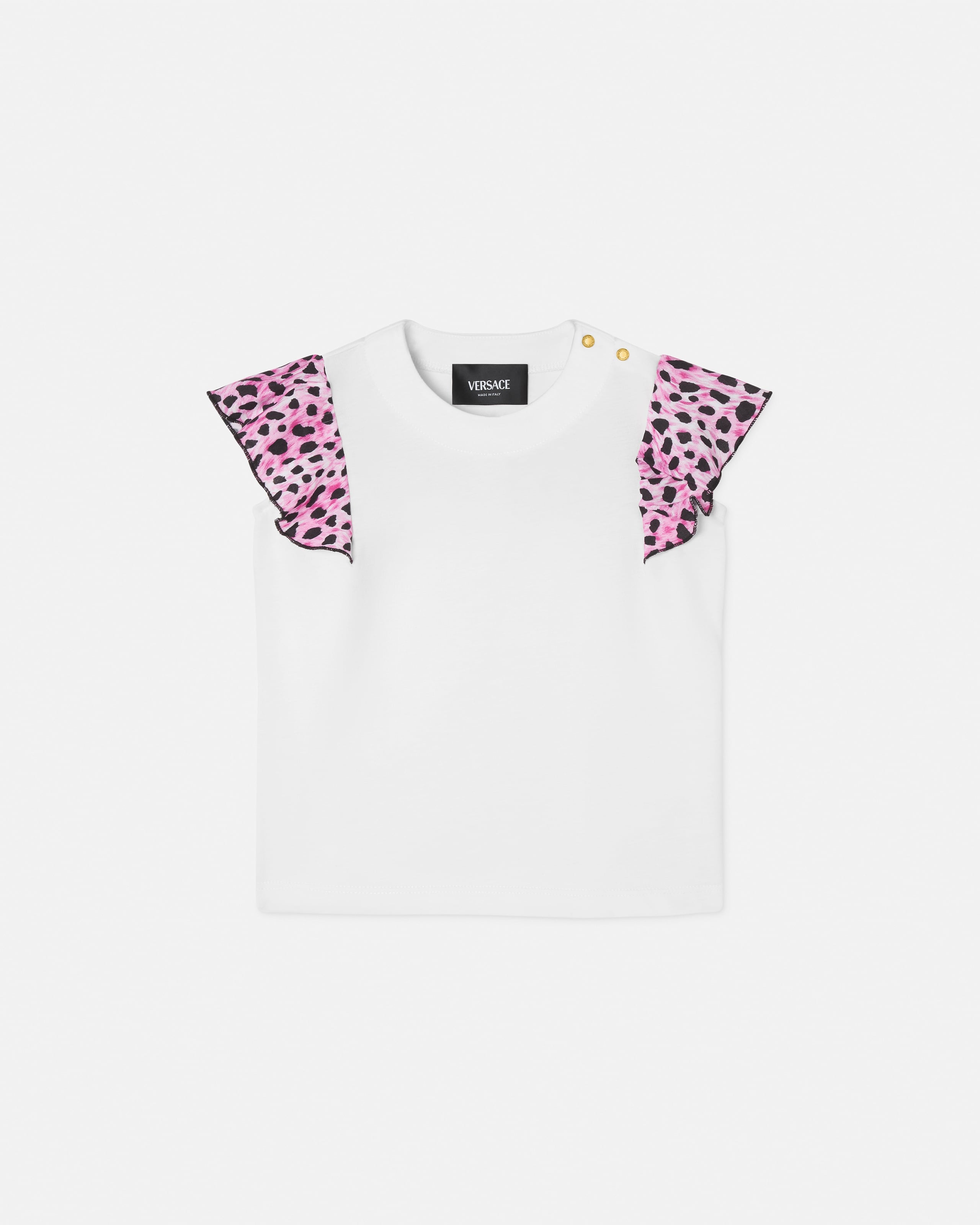 Versace T-shirt En Coton Imprimé Kids In White
