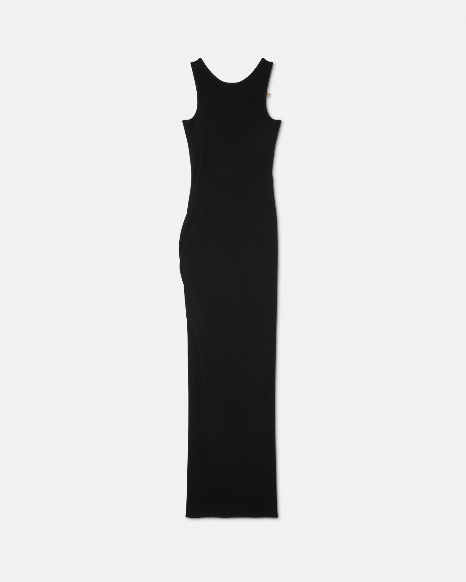 Safety Pin Ribbed Knit Draped Gown