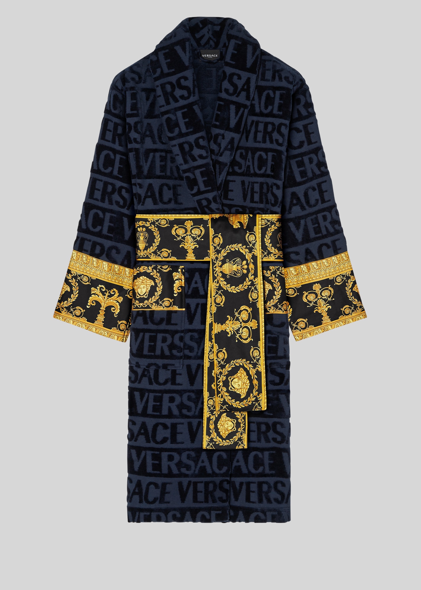Versace Home I ♡ Baroque Bathrobe Blue 1