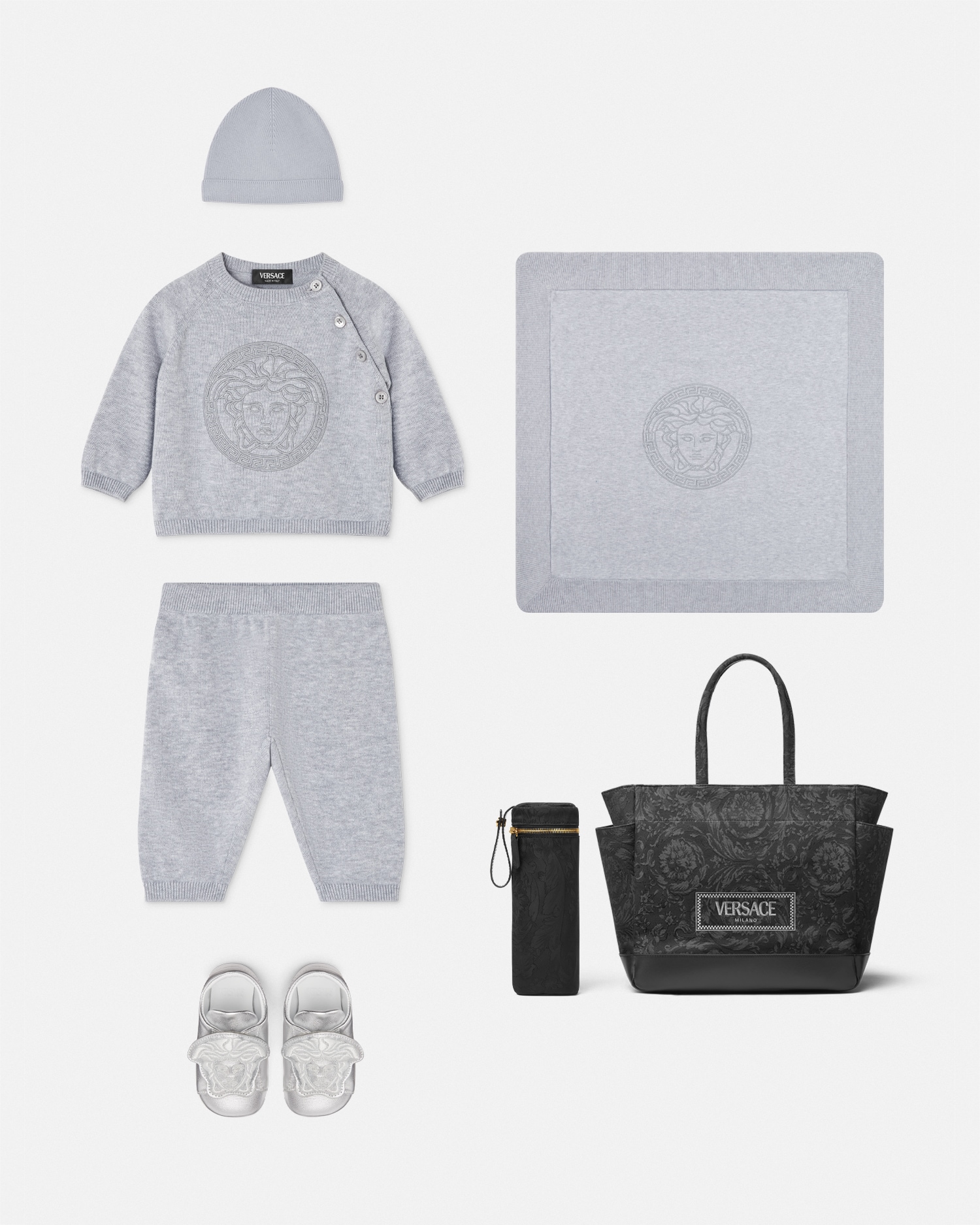 Embroidered Medusa Baby Knit Set