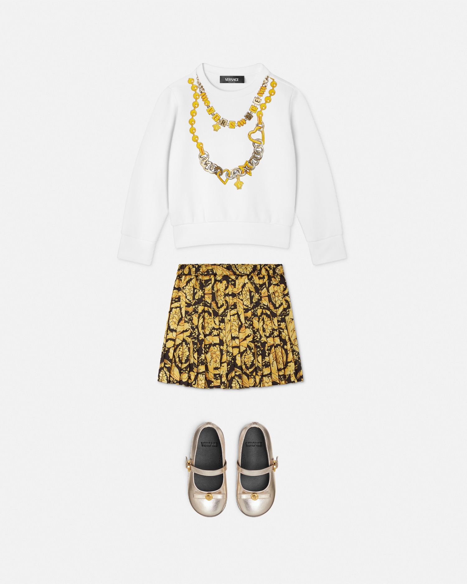 Barocco Pleated Kids Skirt
