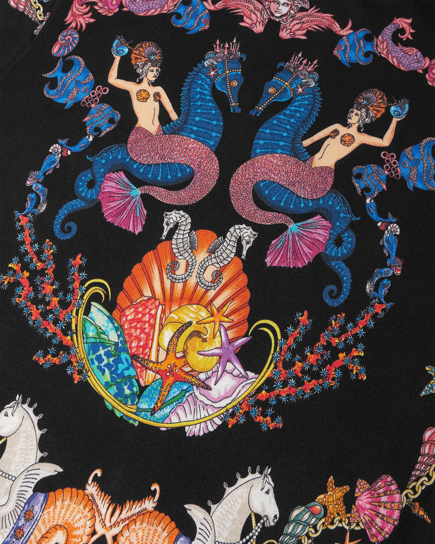 Coral Theatre Knit Silk Polo Shirt