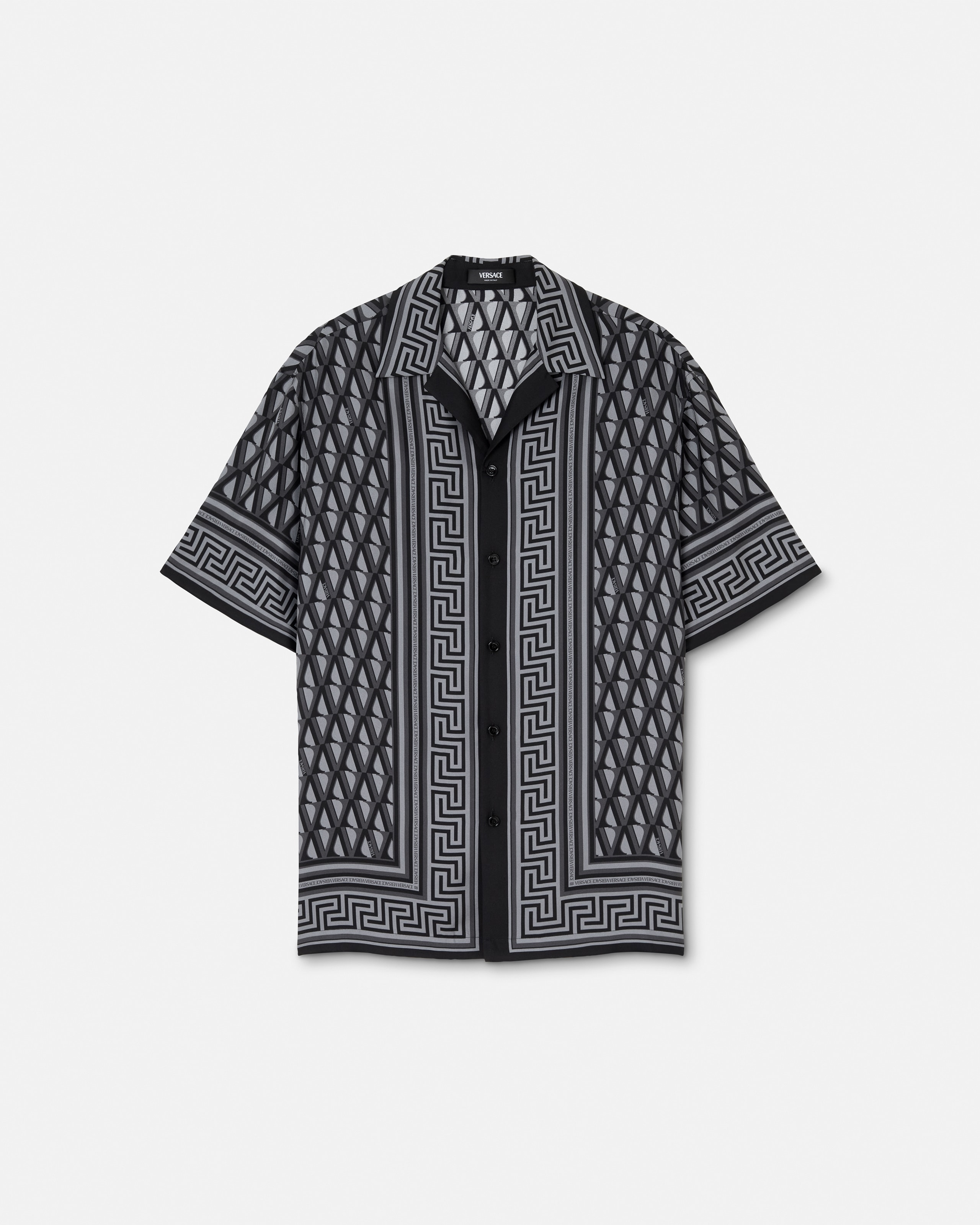 Printed Silk Twill Slim Shirt