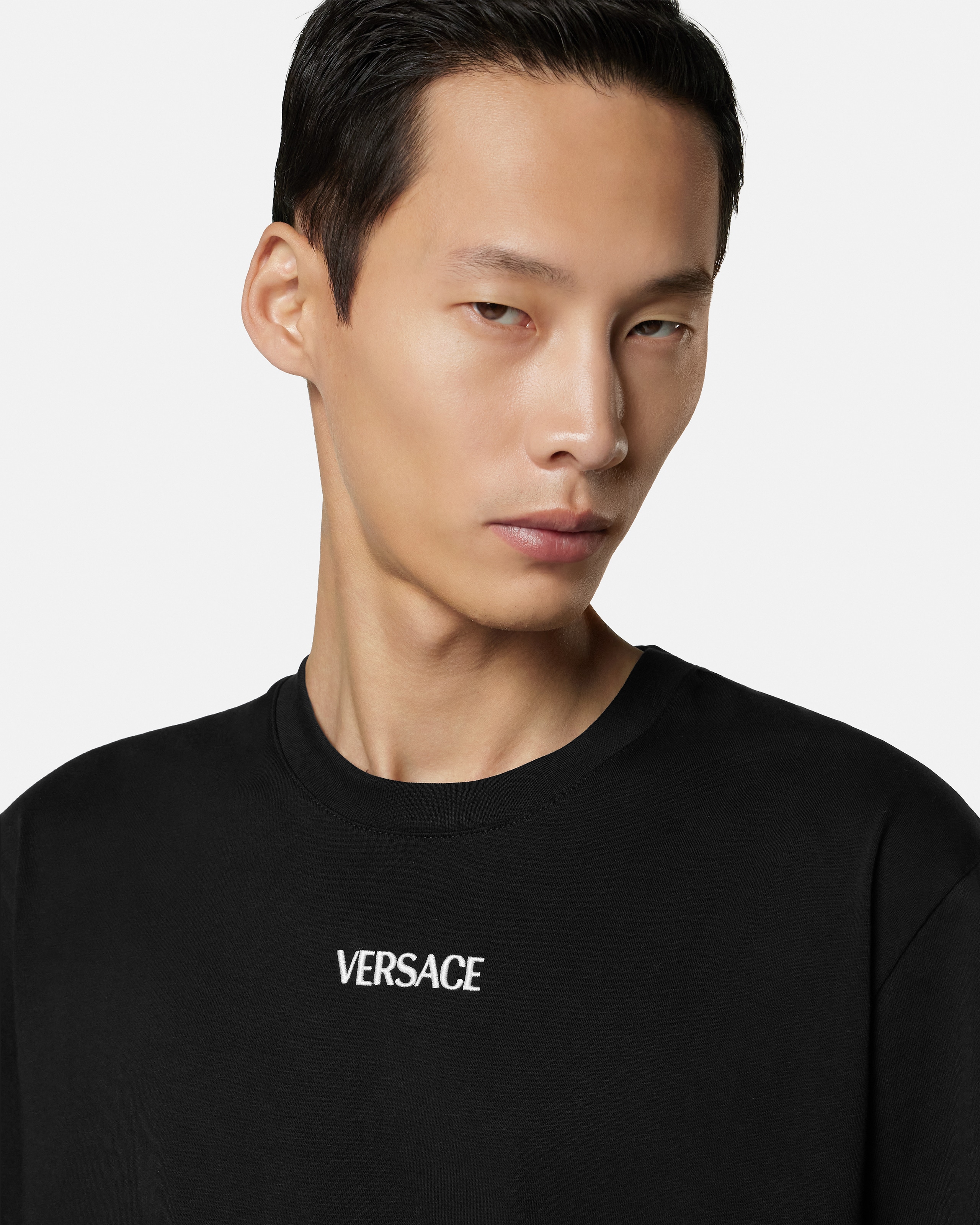 Embroidered Cotton-Jersey Slim T-Shirt