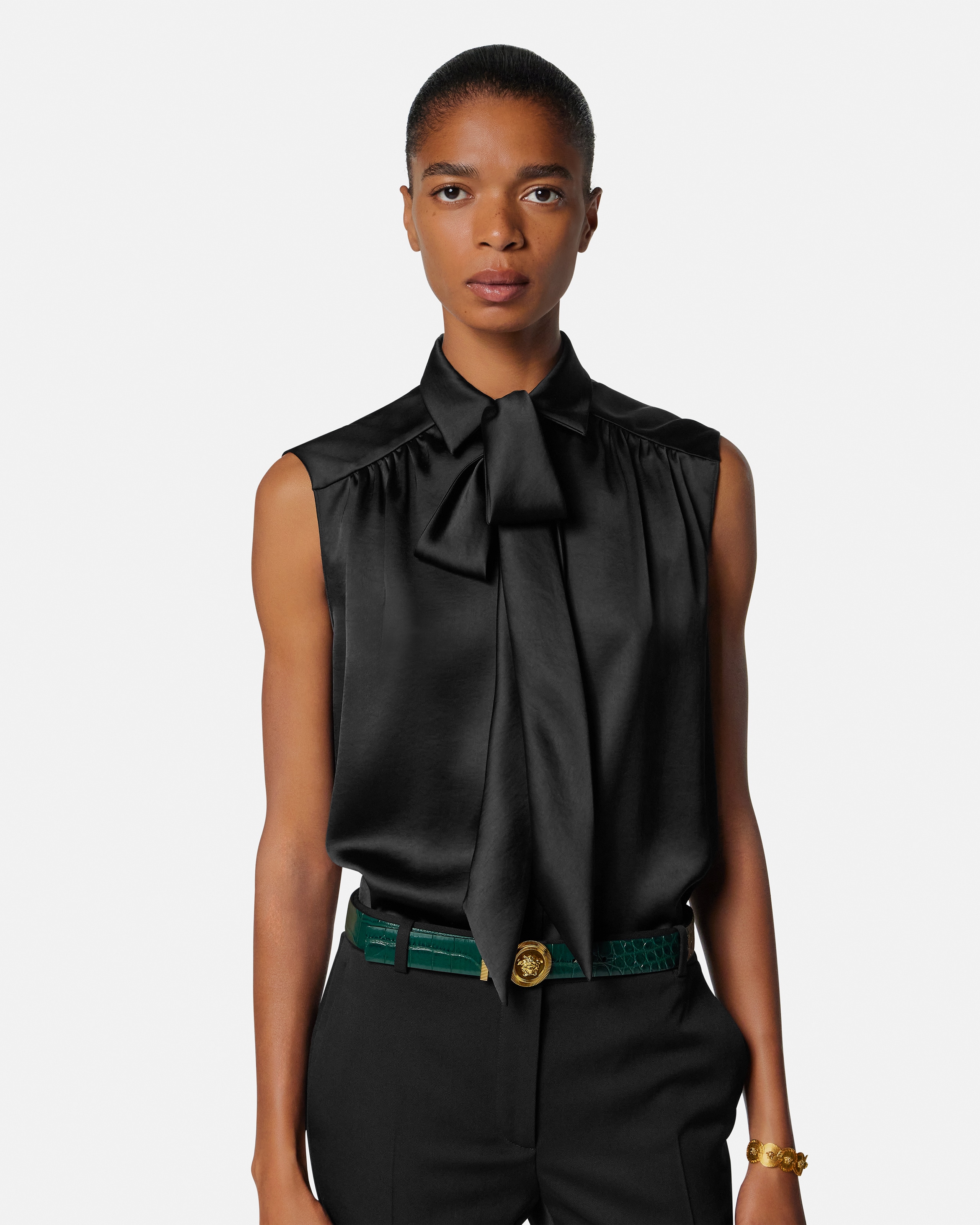 Satin Lavallière Shirt