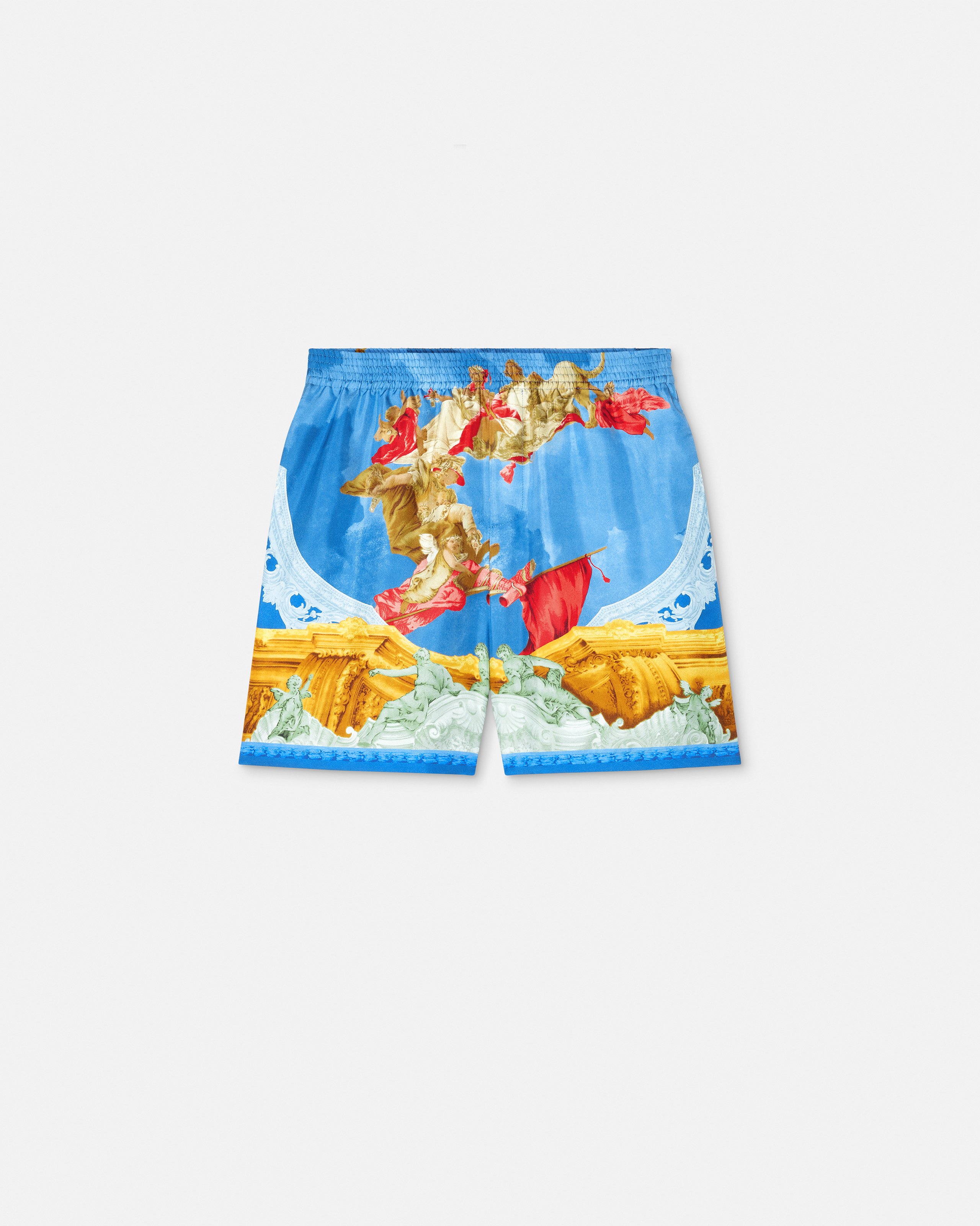 Printed Silk Twill Regular Shorts