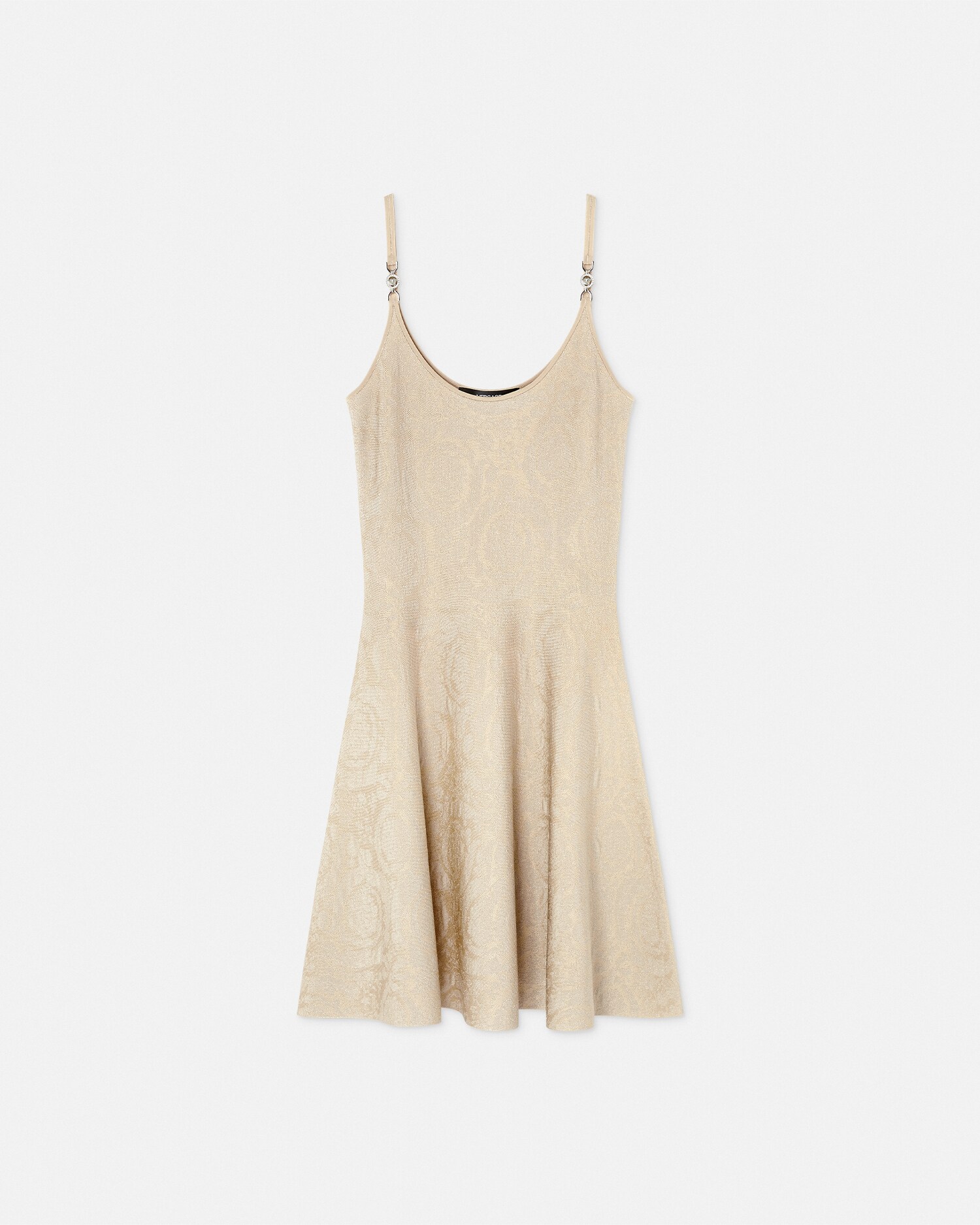 Versace Baroque Midi Dress In Neutrals