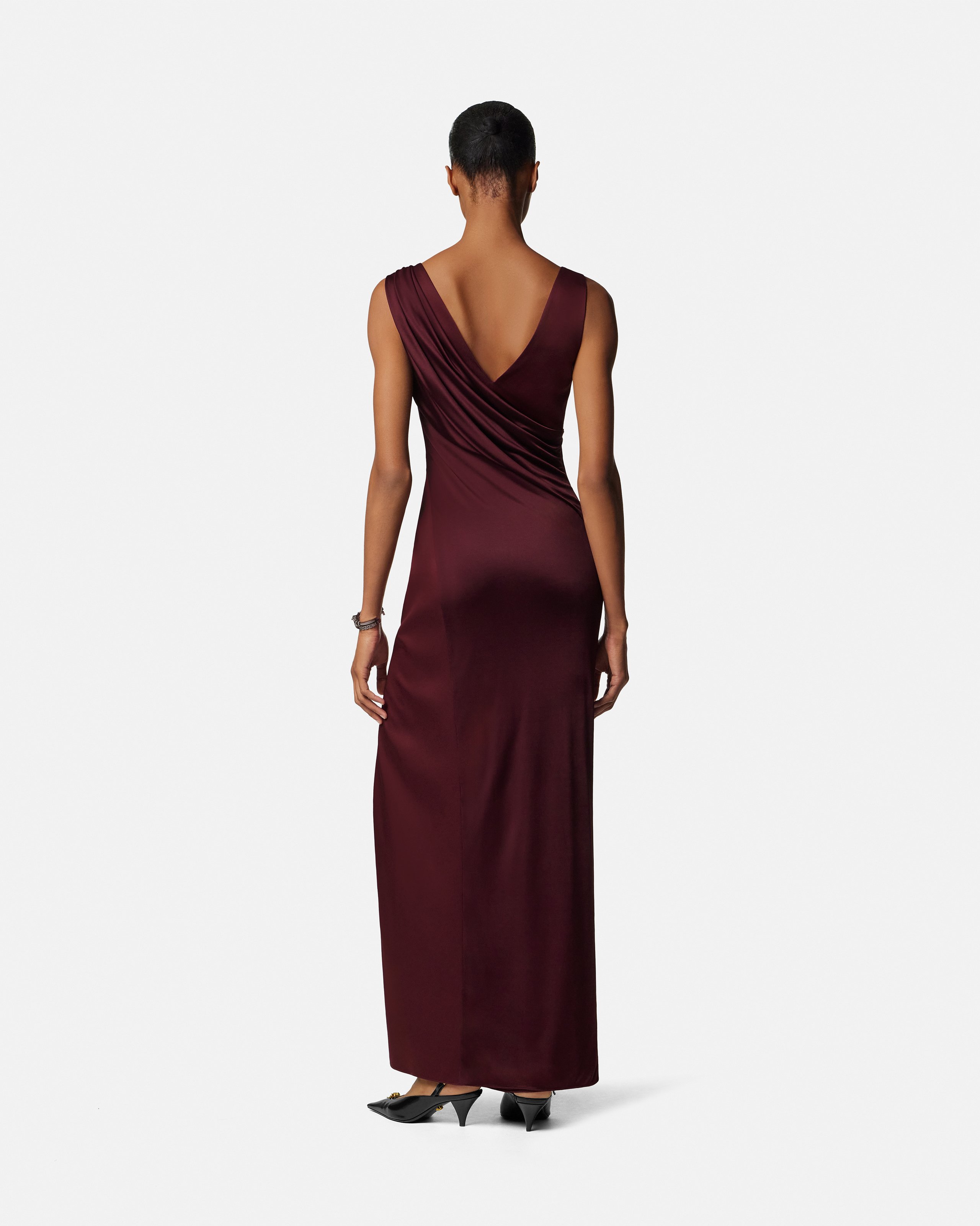 Viscose-Jersey Draped Gown