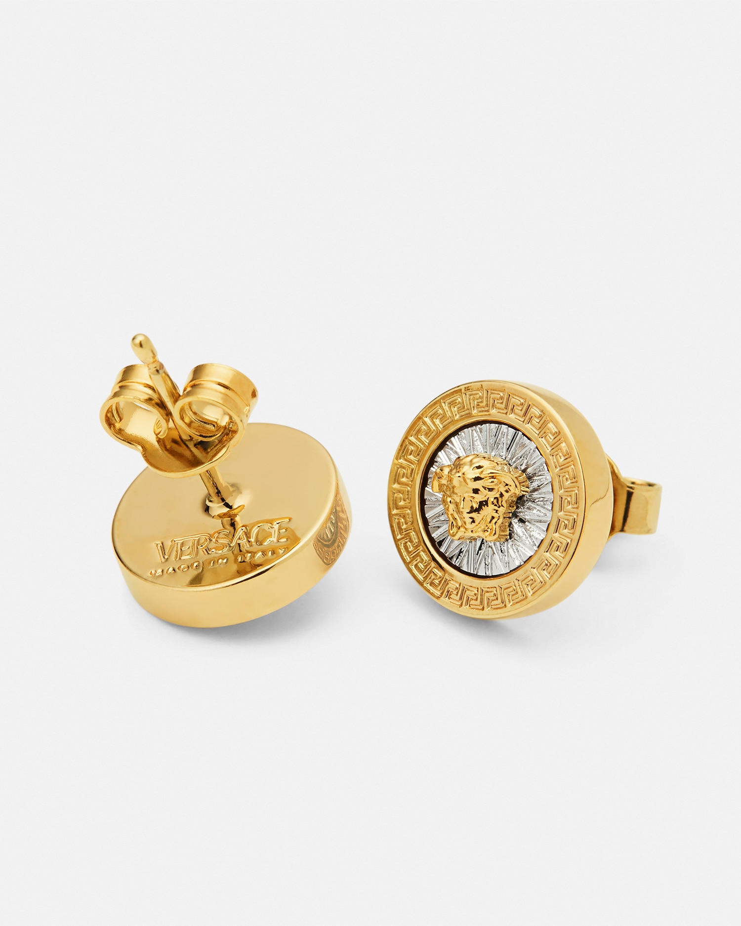 Versace Crystal Icon Stud Earrings