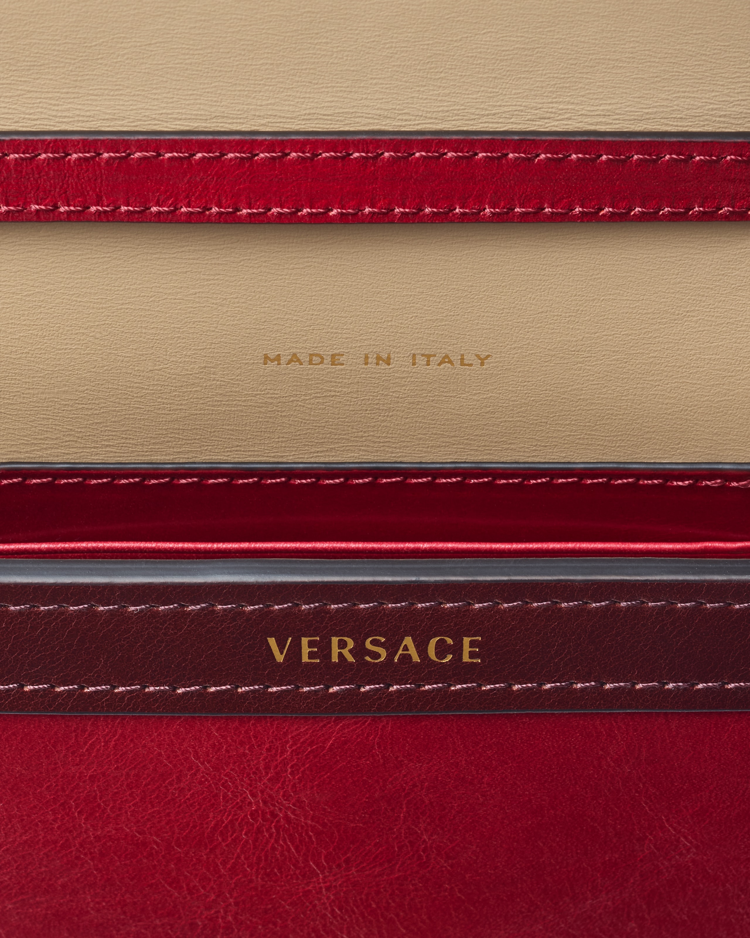 Severine Leather Mini Bag Red | VERSACE US display picture 1