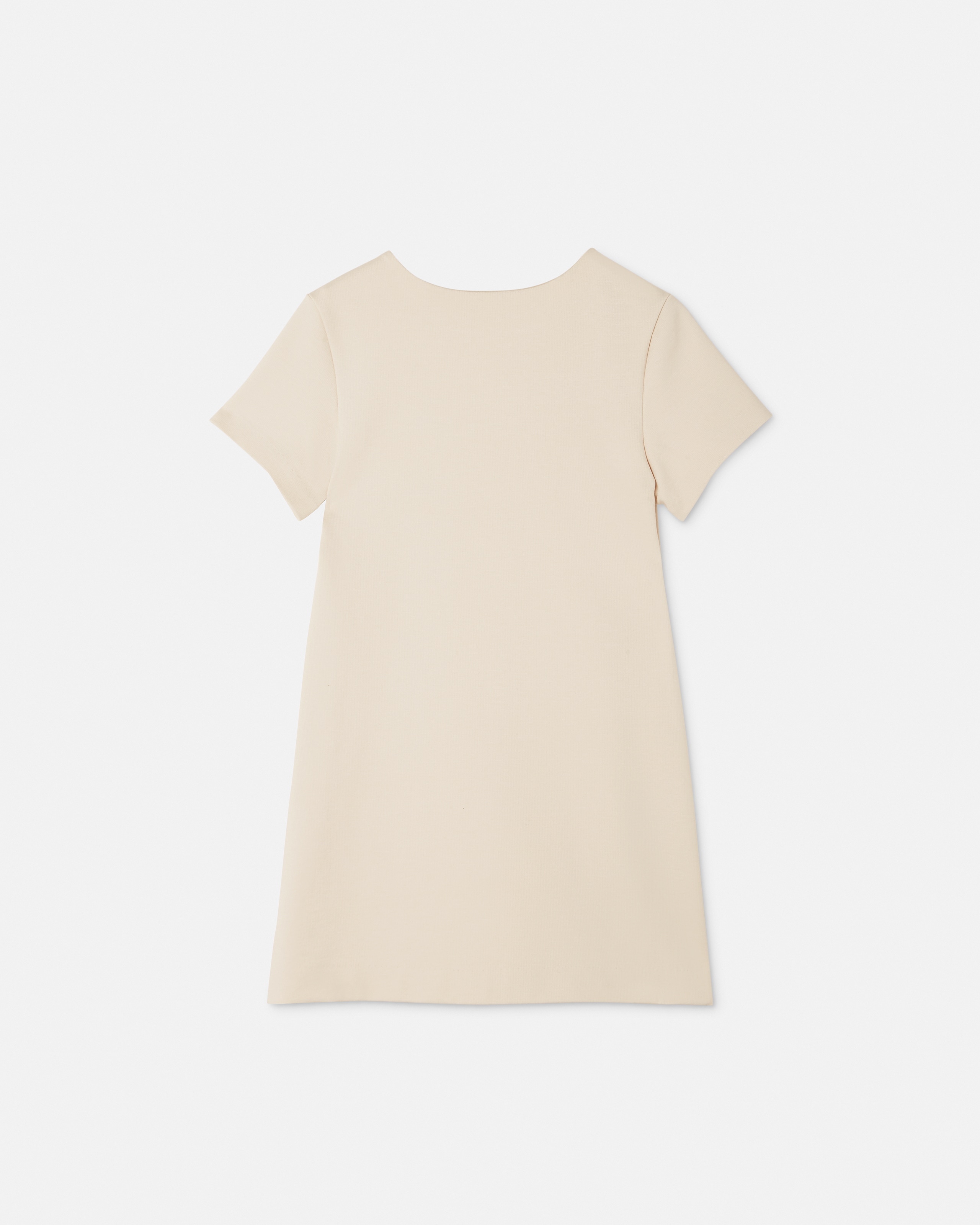 Versace Kids Embroidered-Logo Milano-Stitch Dress, Female, Beige, 10Y