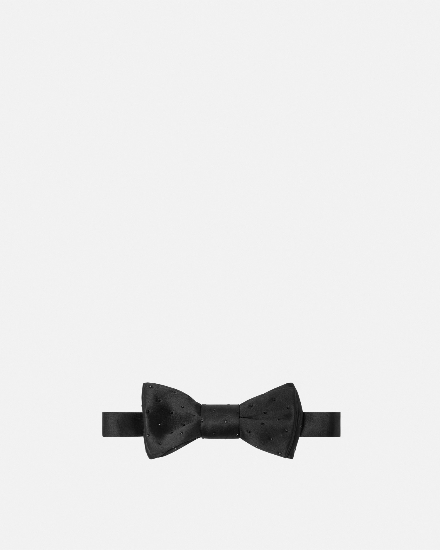 Versace Crystal Bow Tie In Black