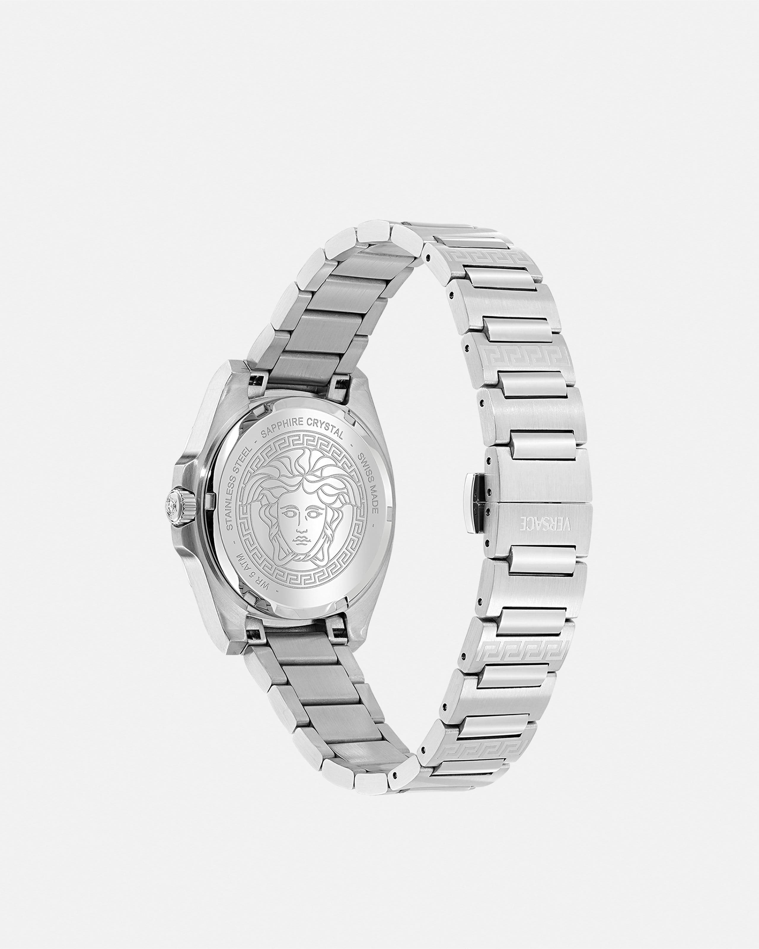 Versace Greca Pulse Montre In Silver