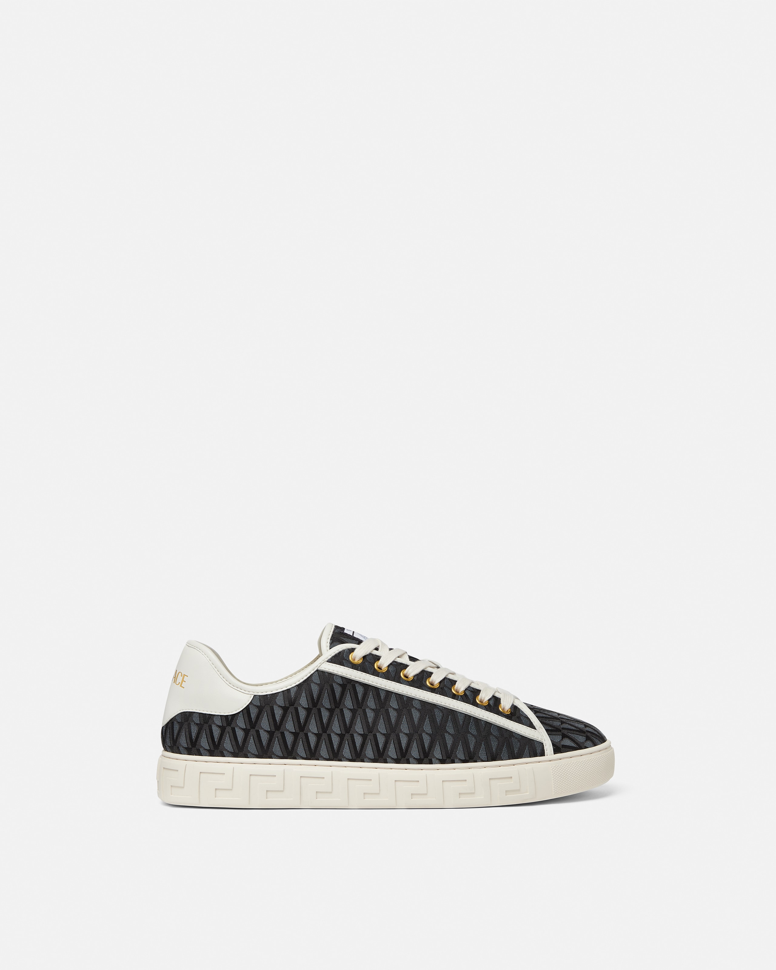 Greca Jacquard Canvas Sneakers