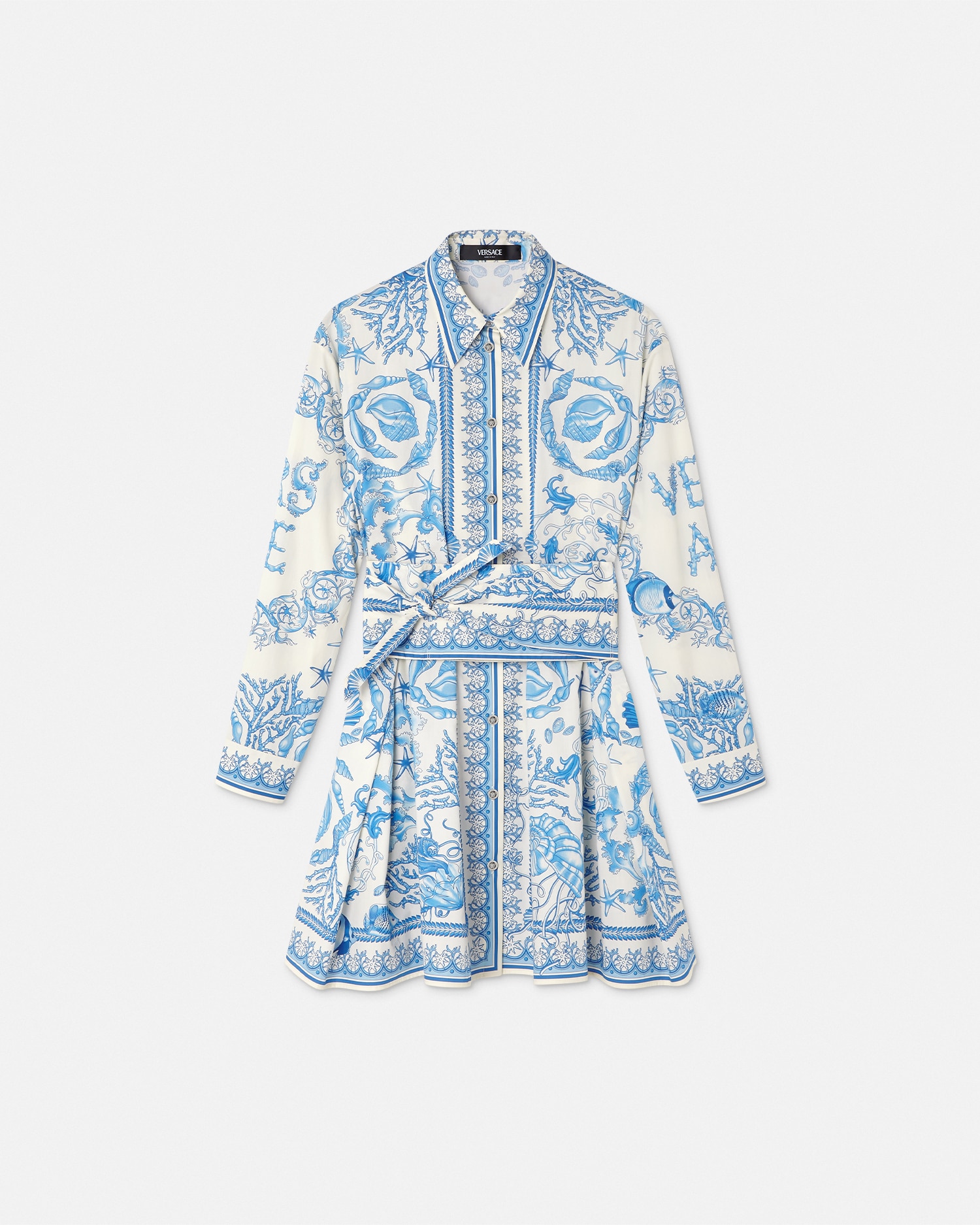Versace Mini Robe-chemise Évasée Underwater Barocco