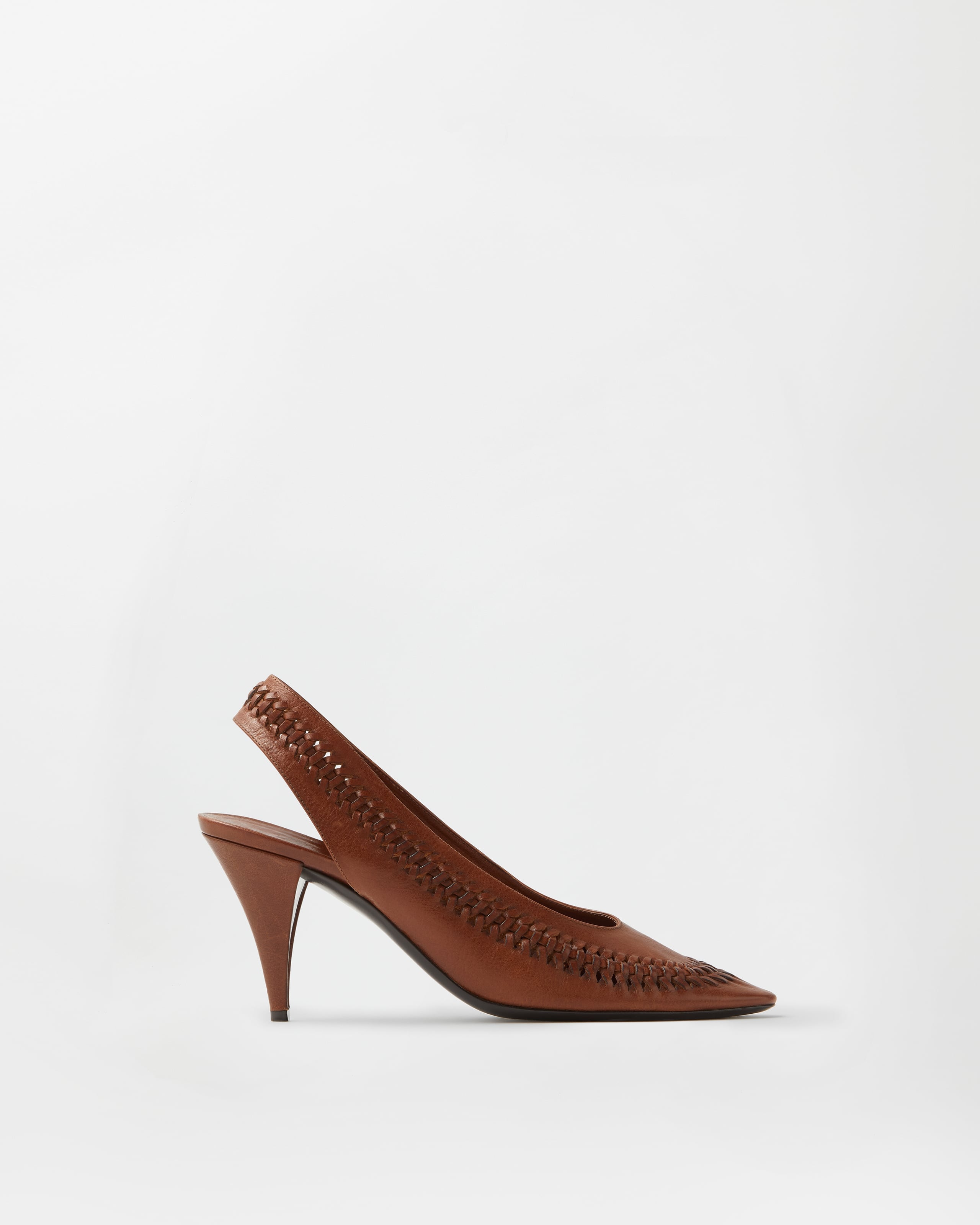 Versace Vienna Slingbacks En Cuir 80 Mm In Brown