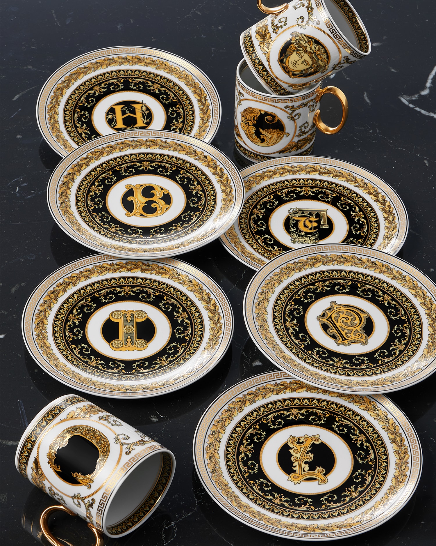 Versace Porcellane E Cristalli Virtus Alphabet Z Plate 17 Cm