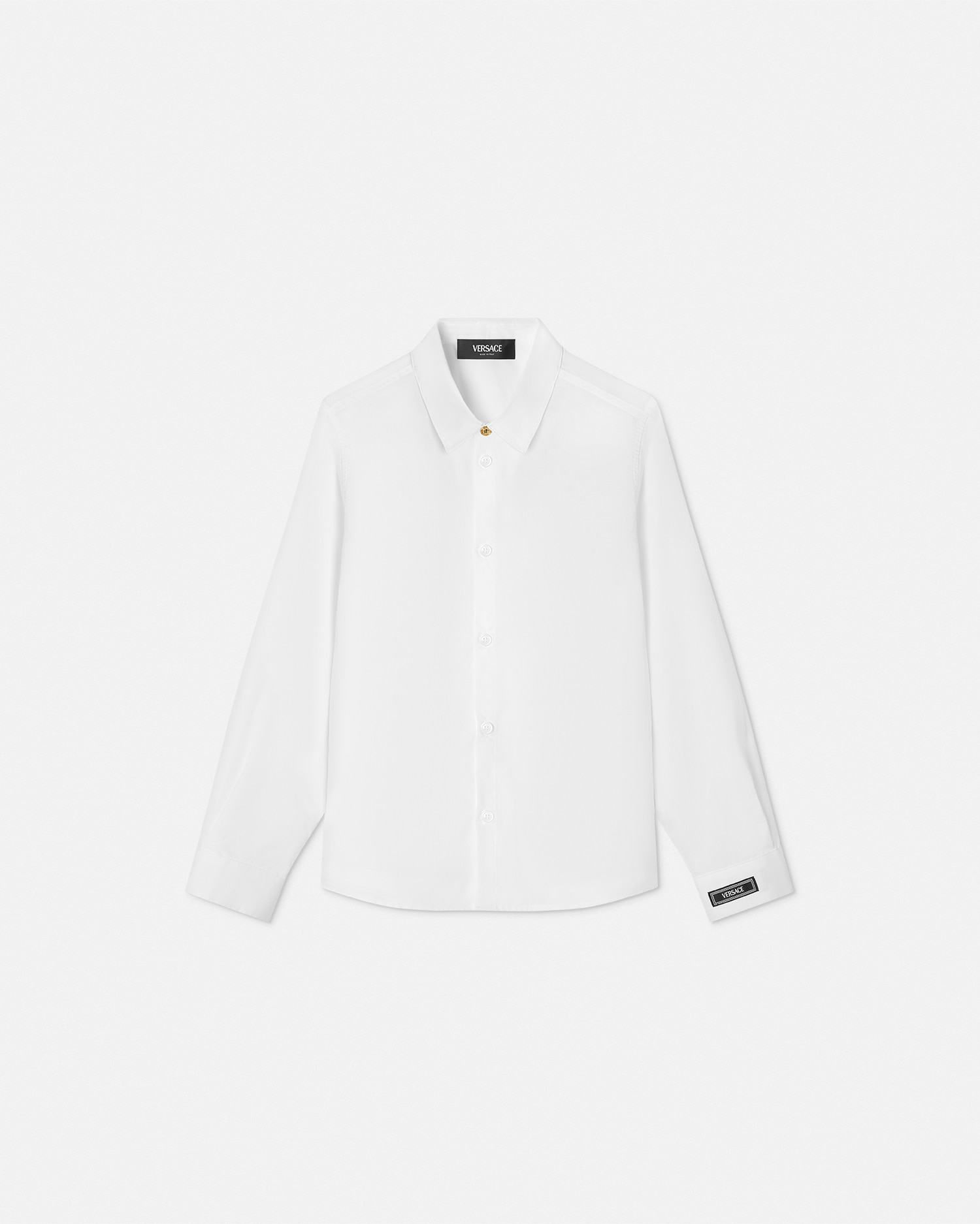Versace Paisley Jacquard Kids Shirt In White