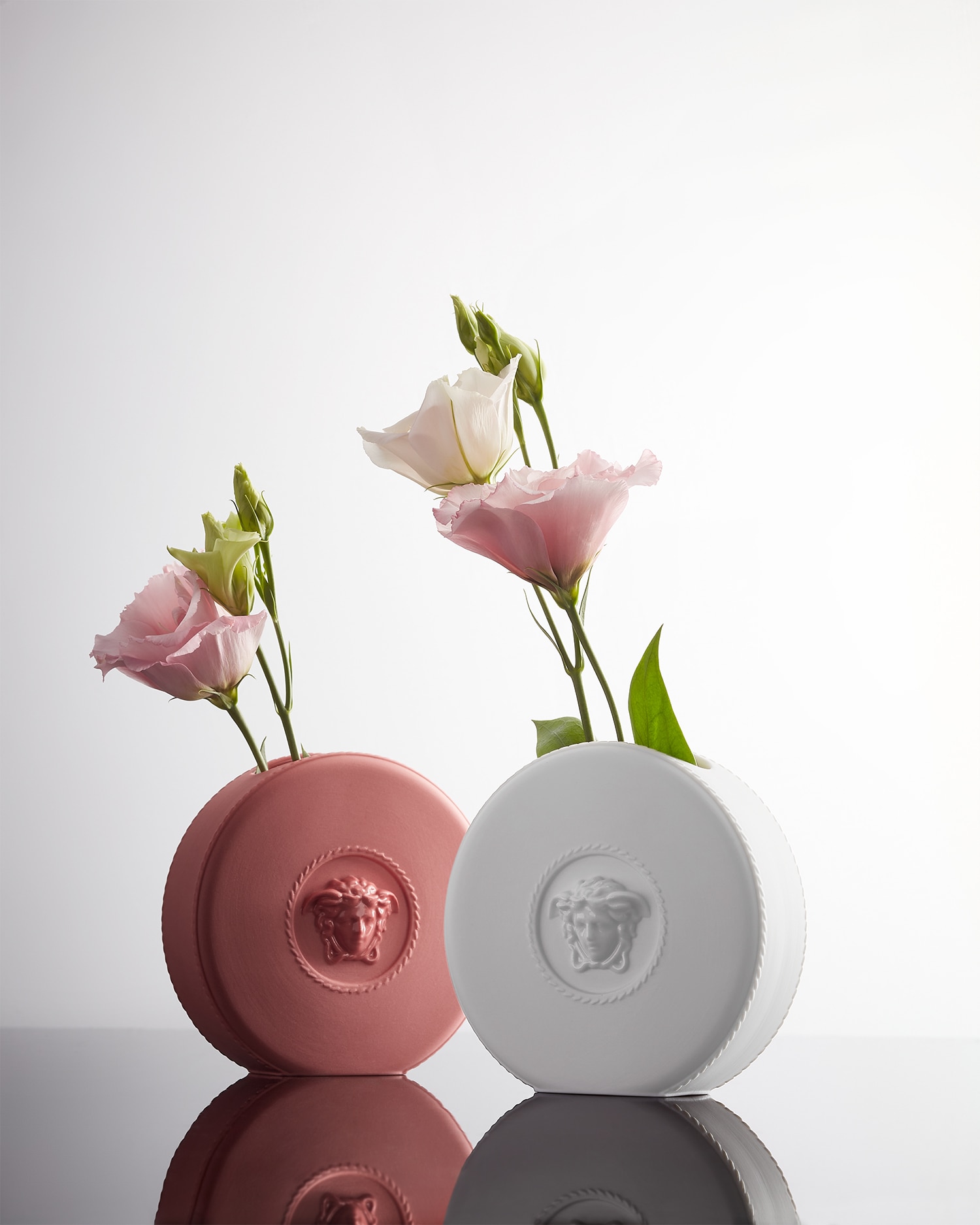 Versace Vase Rond La Medusa 10 Cm In White