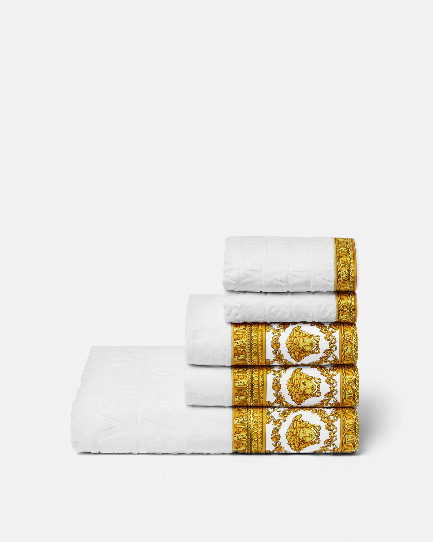 Versace I ♡ Baroque Towel 5-set In White