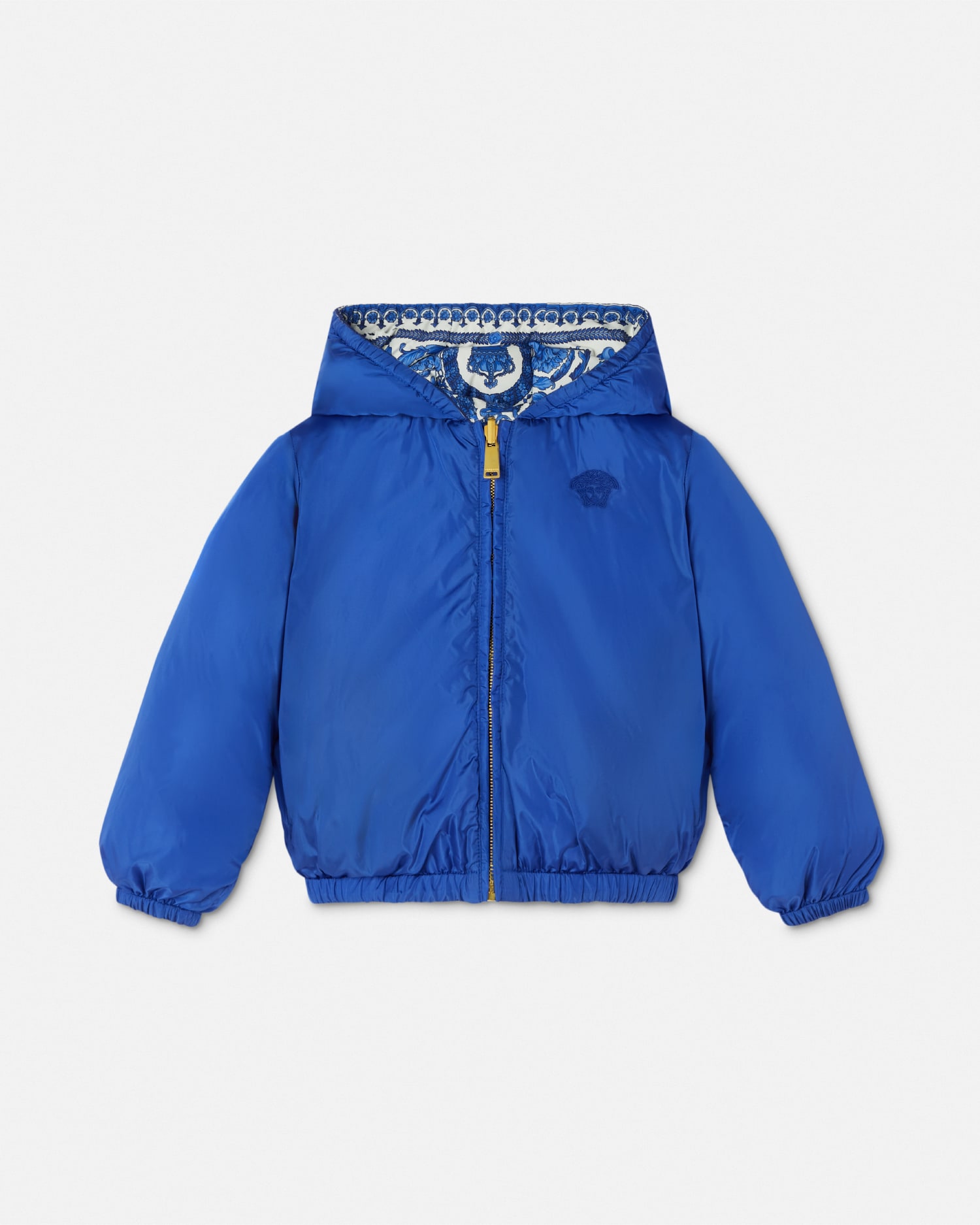 Barocco Foulard Reversible Kids Puffer Jacket