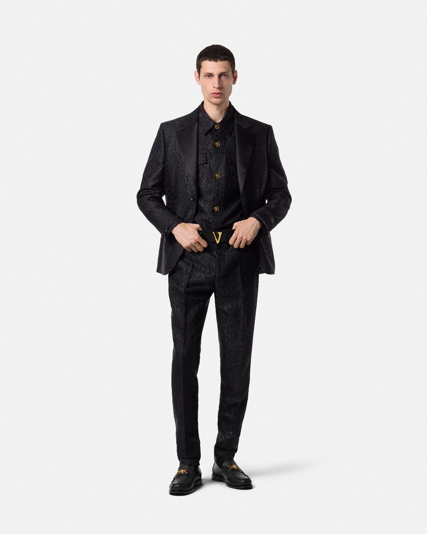 Leopard Jacquard Formal Pants