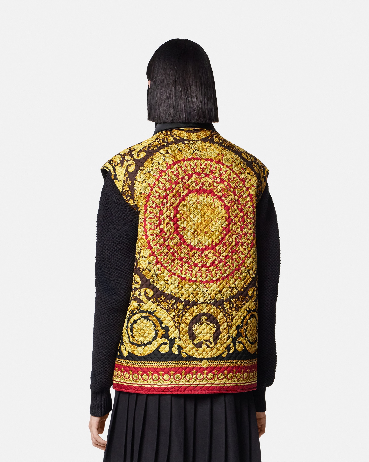 Barocco Silk Reversible Quilted Vest