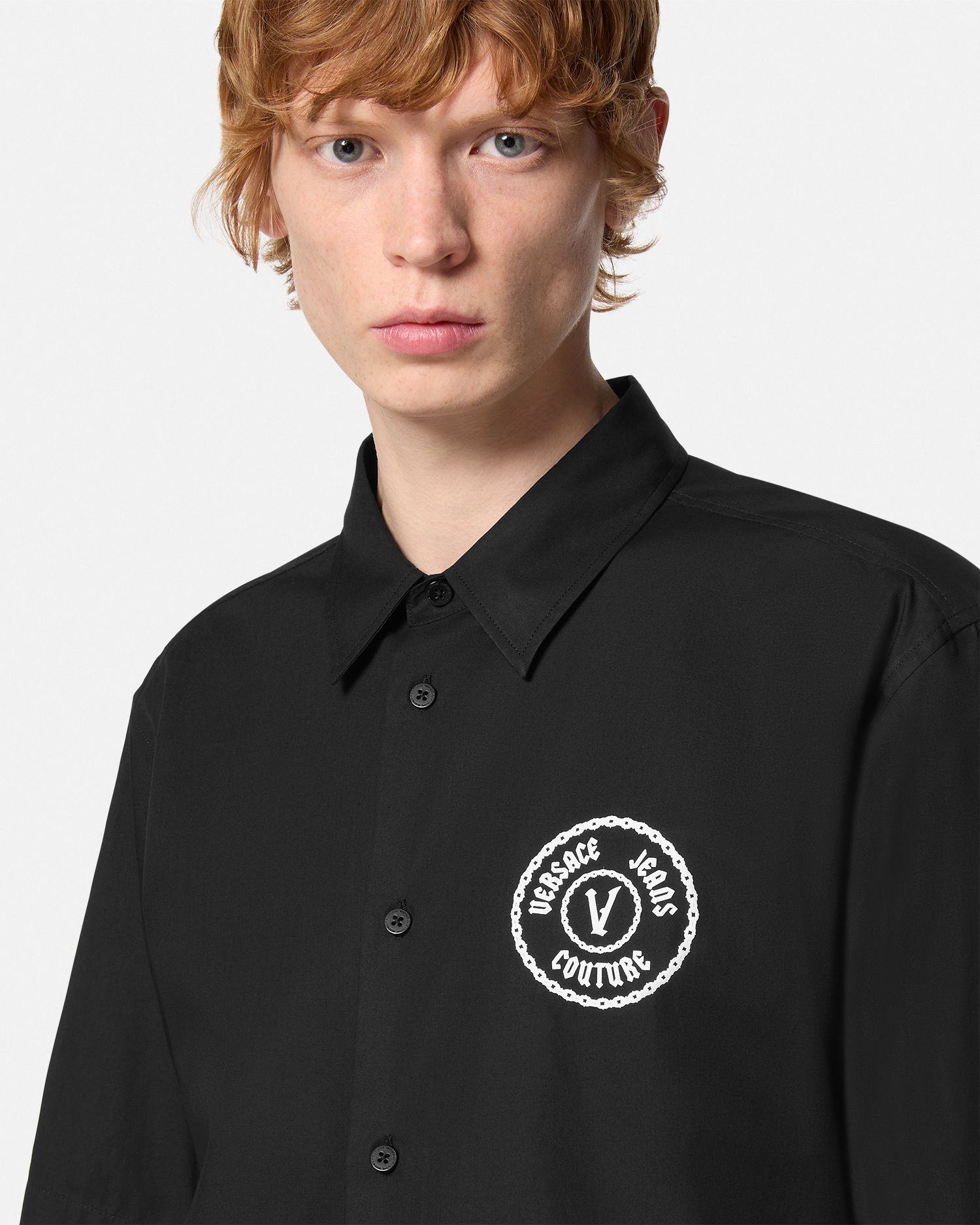 Chain V-Emblem Regular-Fit Shirt