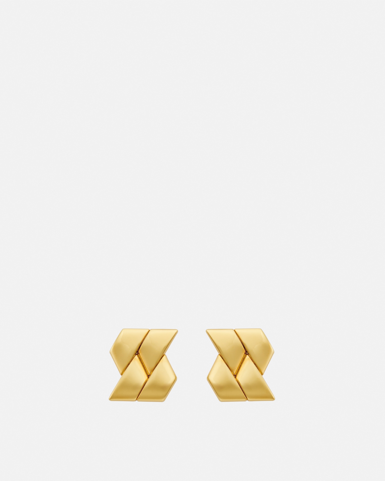 Versace Bind Stud Earrings In Or Clair