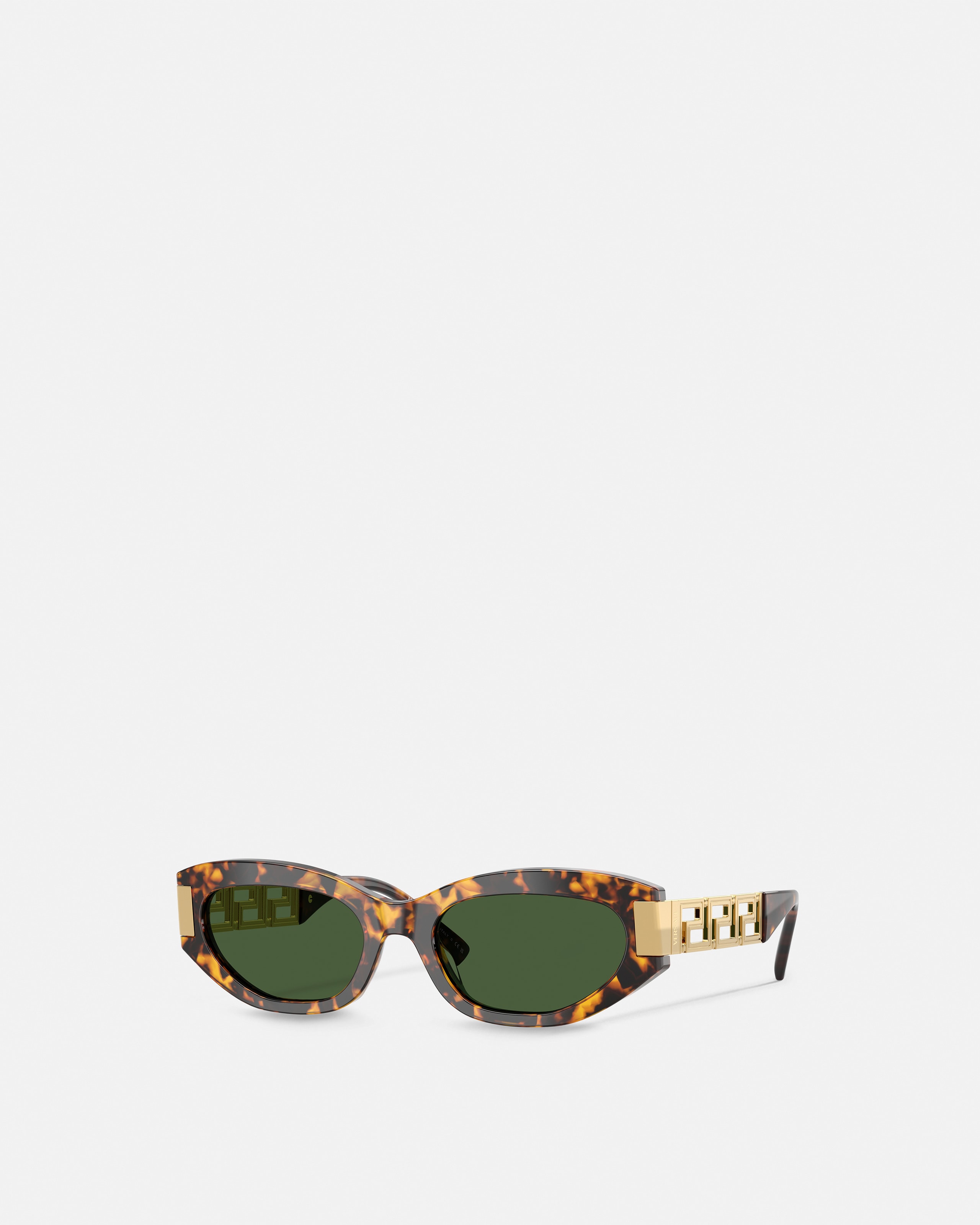 Versace Greca Lunettes De Soleil Ail-de-chat In Green