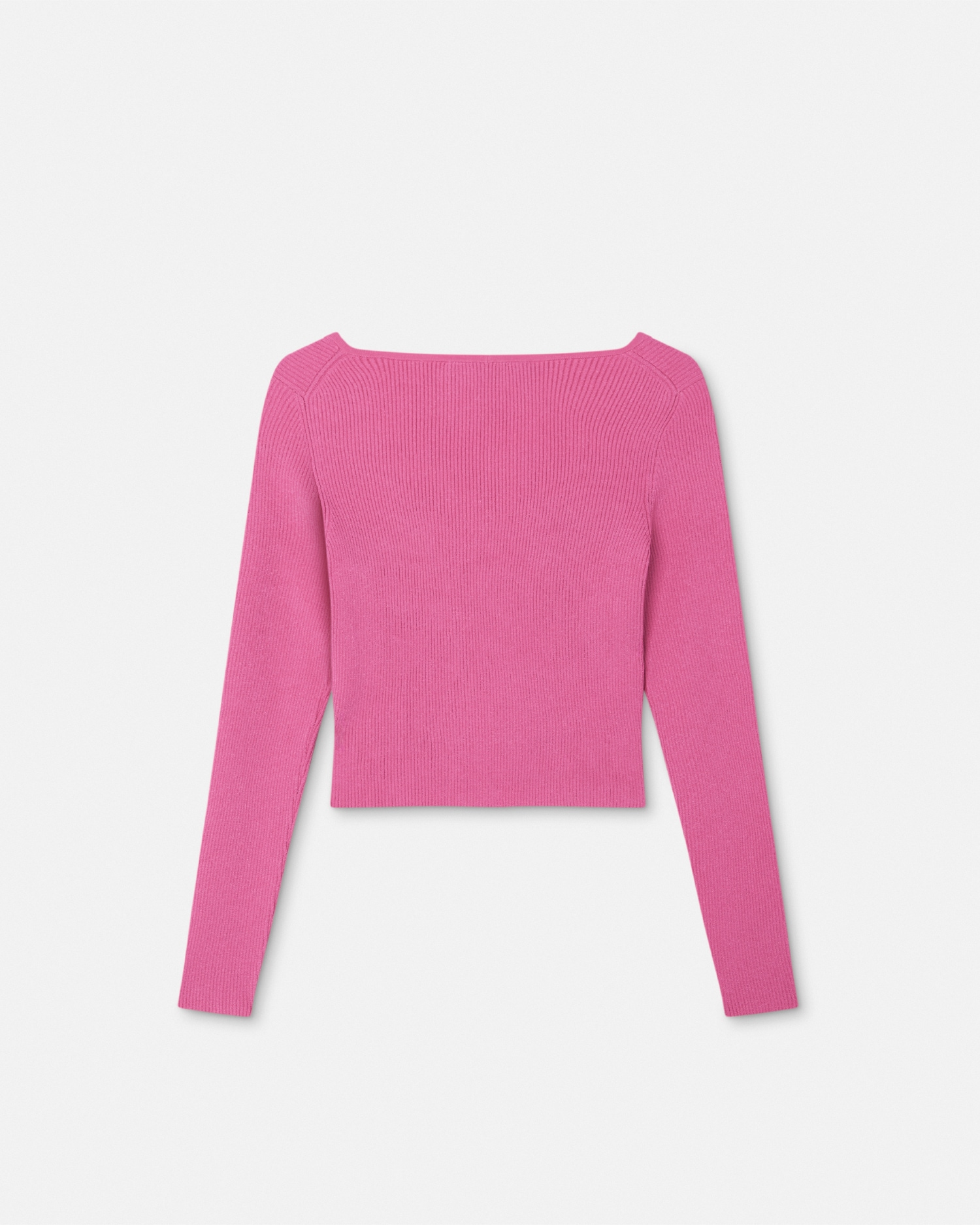 Safety Pin Ribbed Knit Fitted Cardigan